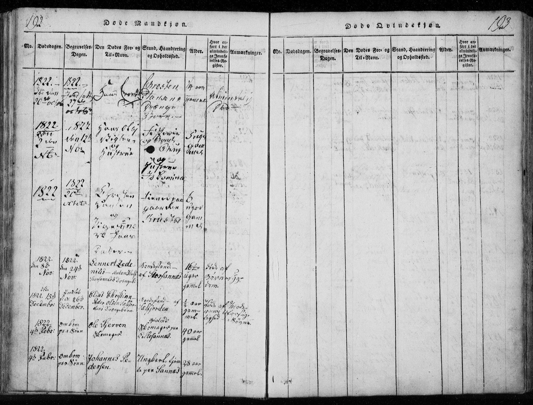 Ministerialprotokoller, klokkerbøker og fødselsregistre - Nordland, AV/SAT-A-1459/885/L1201: Parish register (official) no. 885A02, 1820-1837, p. 192-193