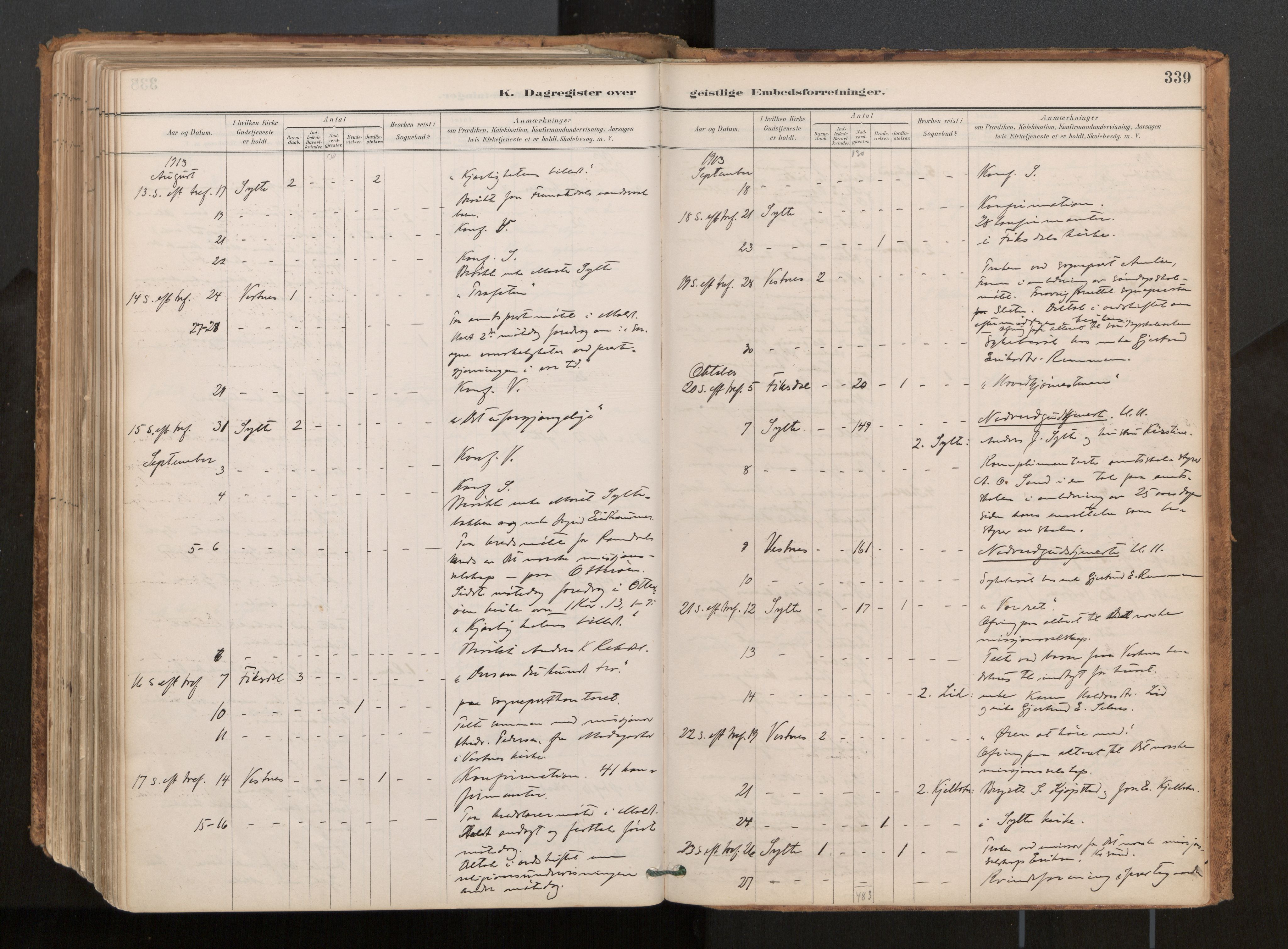 Ministerialprotokoller, klokkerbøker og fødselsregistre - Møre og Romsdal, AV/SAT-A-1454/539/L0531: Parish register (official) no. 539A04, 1887-1913, p. 339