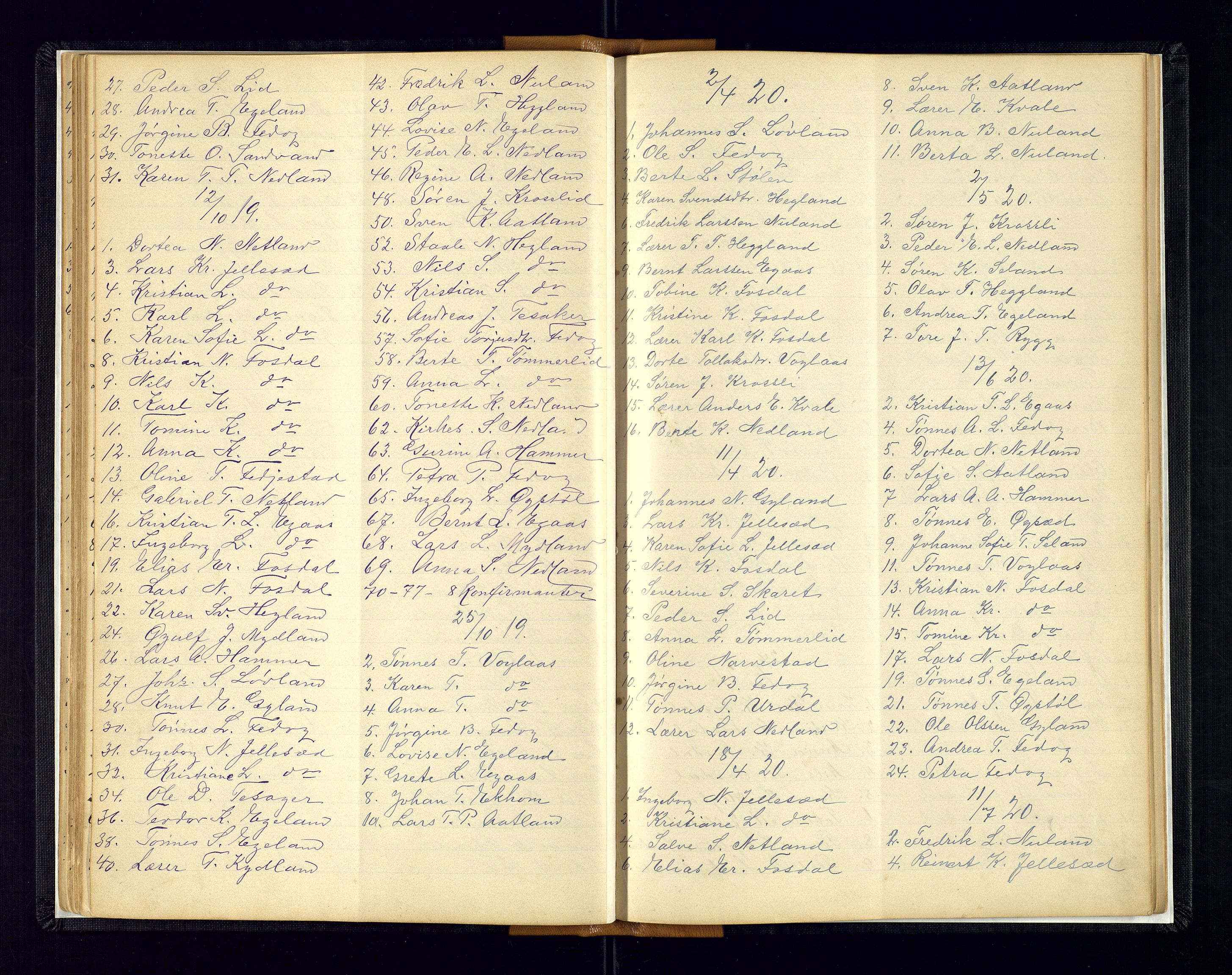 Bakke sokneprestkontor, AV/SAK-1111-0002/F/Fc/Fcb/L0001: Communicants register no. C-1, 1893-1986