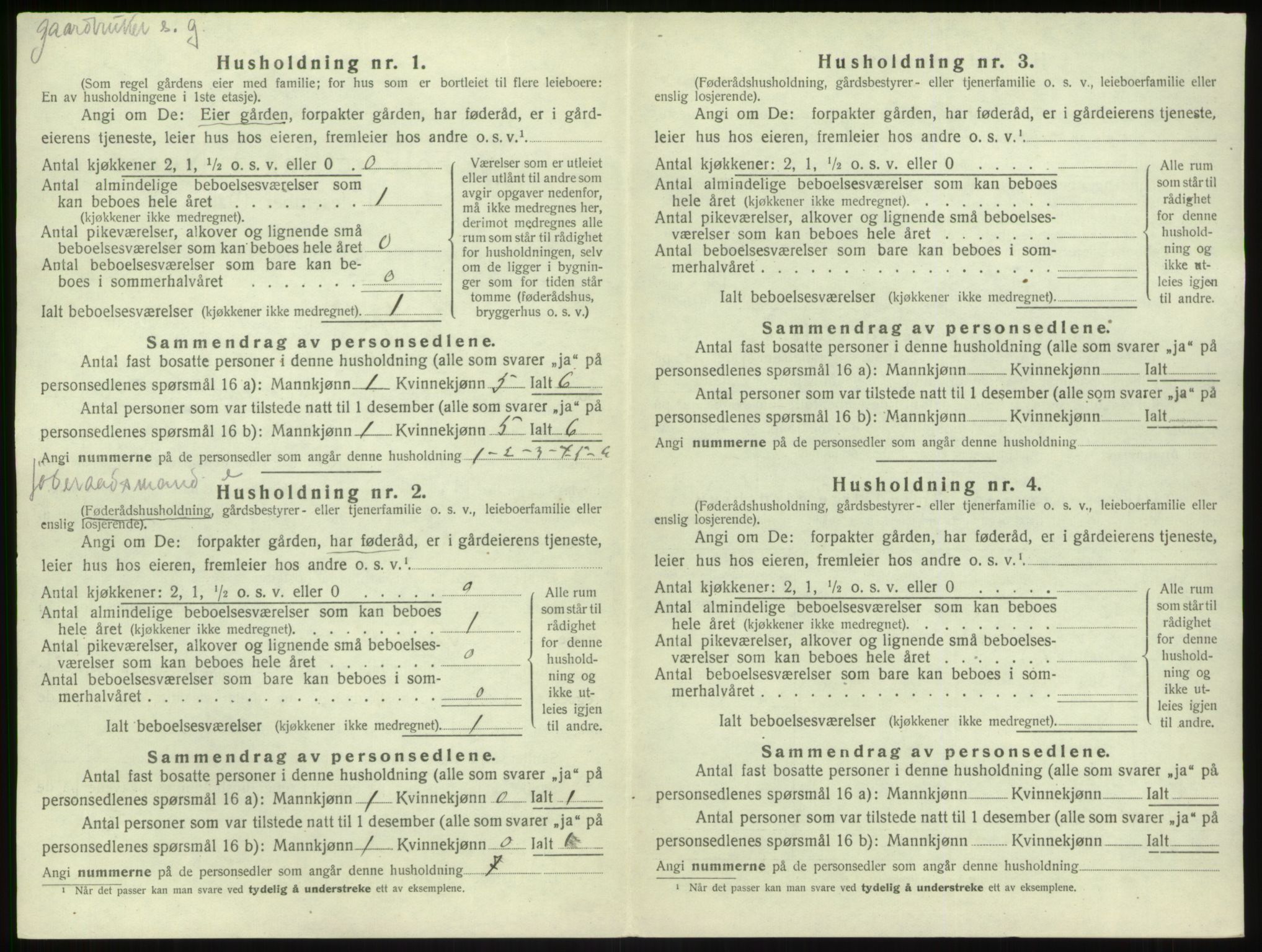SAB, 1920 census for Kyrkjebø, 1920, p. 93