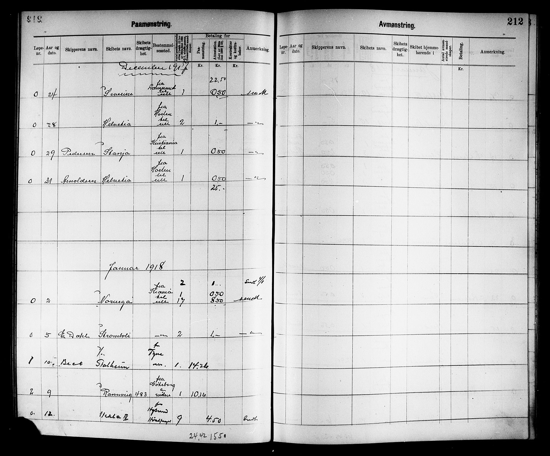 Tønsberg innrulleringskontor, AV/SAKO-A-786/H/Ha/L0007: Mønstringsjournal, 1915-1925, p. 215