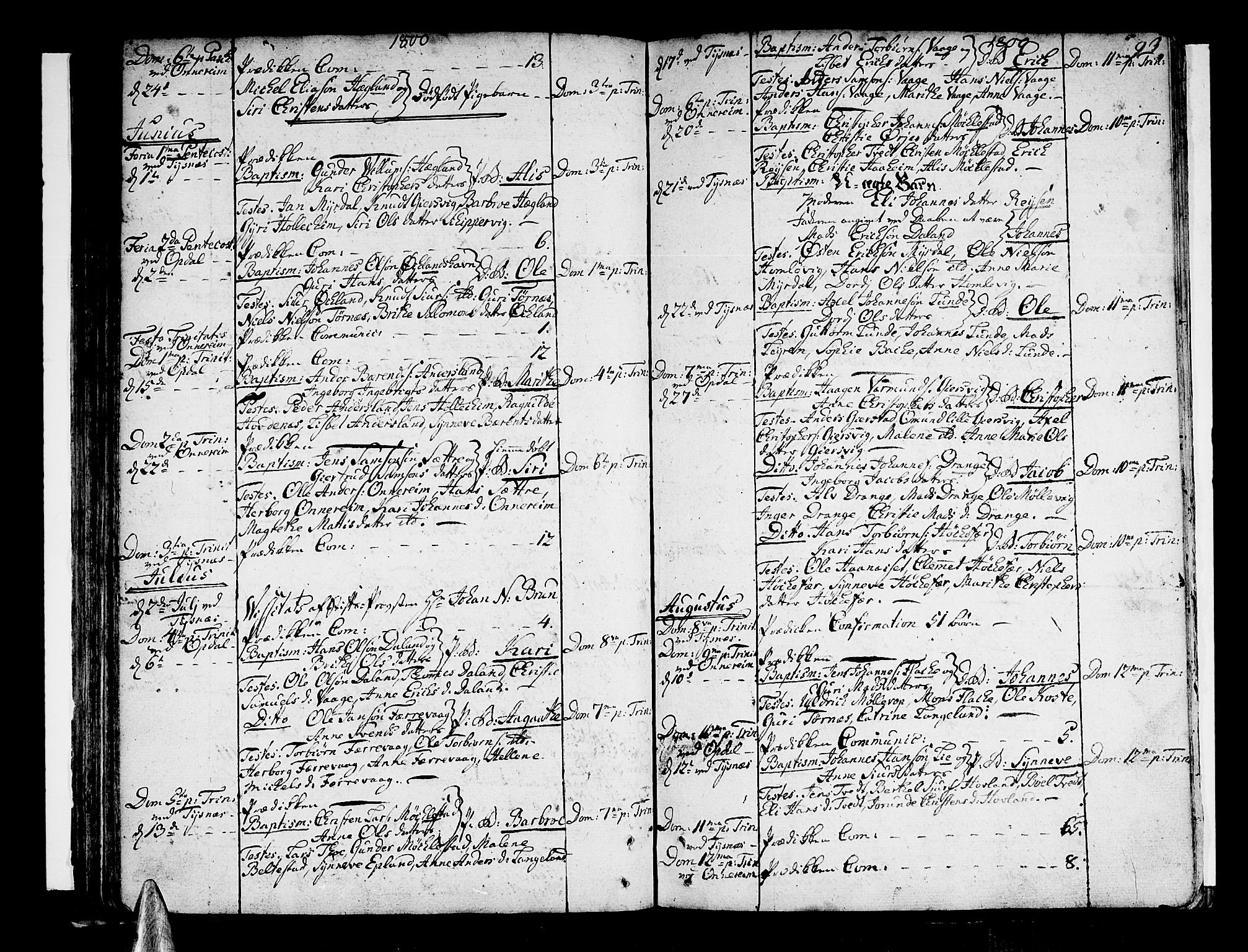 Tysnes sokneprestembete, SAB/A-78601/H/Haa: Parish register (official) no. A 2 /1, 1732-1804, p. 93