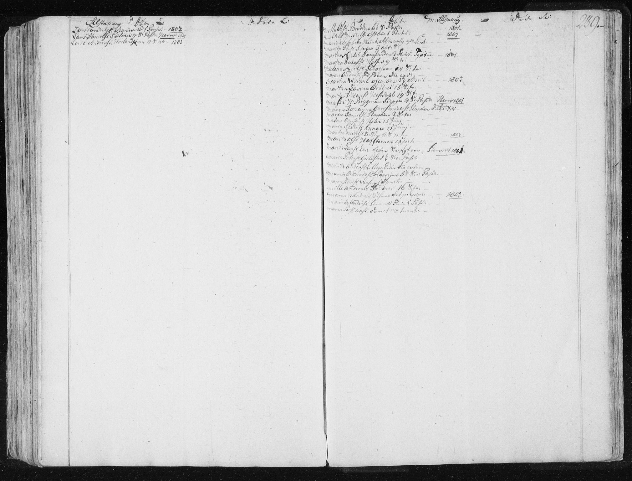 Ministerialprotokoller, klokkerbøker og fødselsregistre - Nordland, AV/SAT-A-1459/830/L0444: Parish register (official) no. 830A08, 1801-1819, p. 239