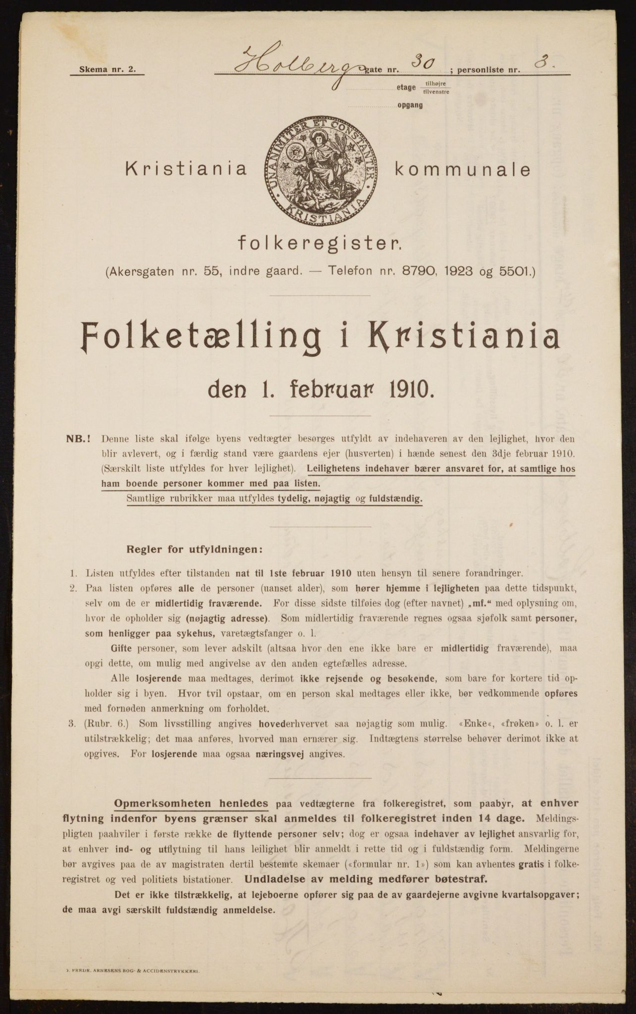 OBA, Municipal Census 1910 for Kristiania, 1910, p. 39755