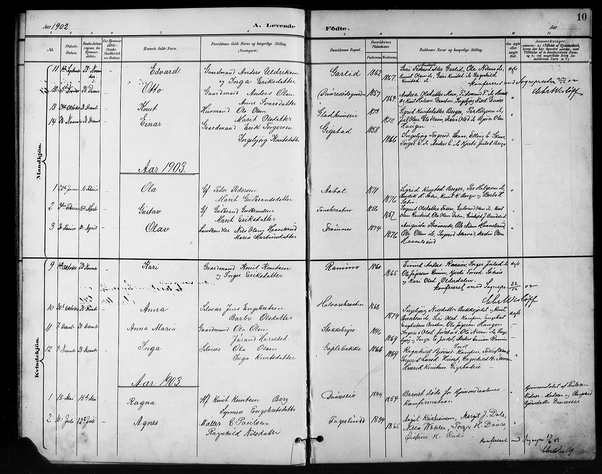 Nord-Aurdal prestekontor, SAH/PREST-132/H/Ha/Hab/L0011: Parish register (copy) no. 11, 1897-1918, p. 10