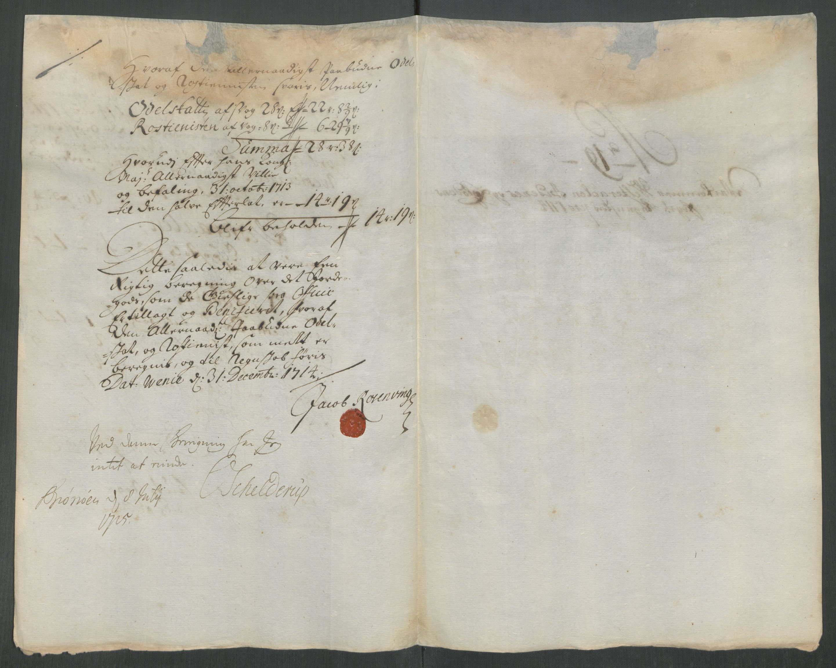 Rentekammeret inntil 1814, Reviderte regnskaper, Fogderegnskap, AV/RA-EA-4092/R67/L4680: Fogderegnskap Vesterålen, Andenes og Lofoten, 1714, p. 125