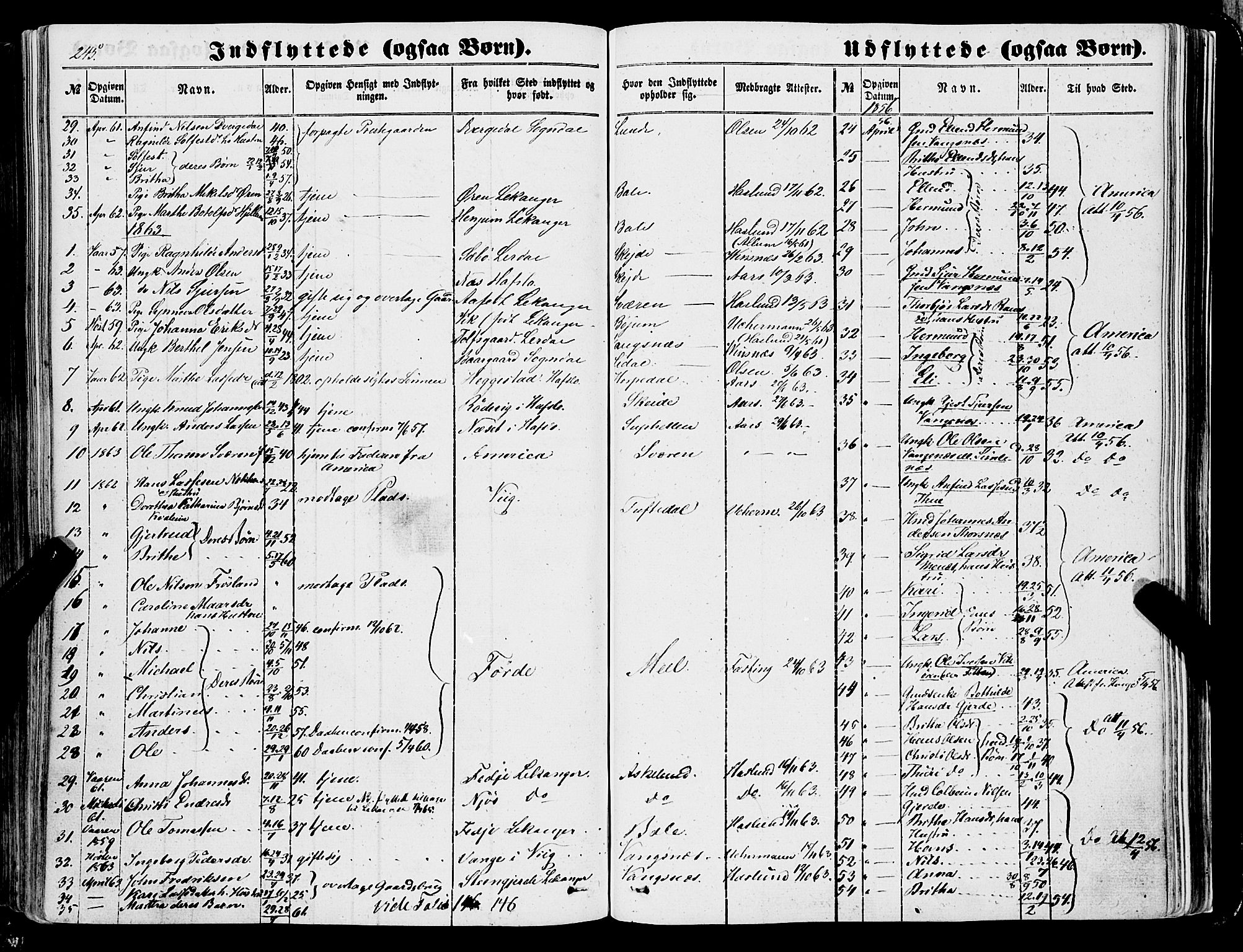 Balestrand sokneprestembete, AV/SAB-A-79601/H/Haa/Haaa/L0002: Parish register (official) no. A 2, 1847-1866, p. 245