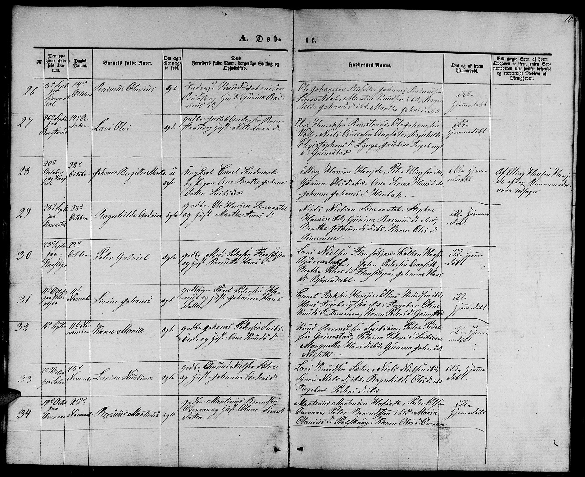 Ministerialprotokoller, klokkerbøker og fødselsregistre - Møre og Romsdal, AV/SAT-A-1454/510/L0124: Parish register (copy) no. 510C01, 1854-1877, p. 10