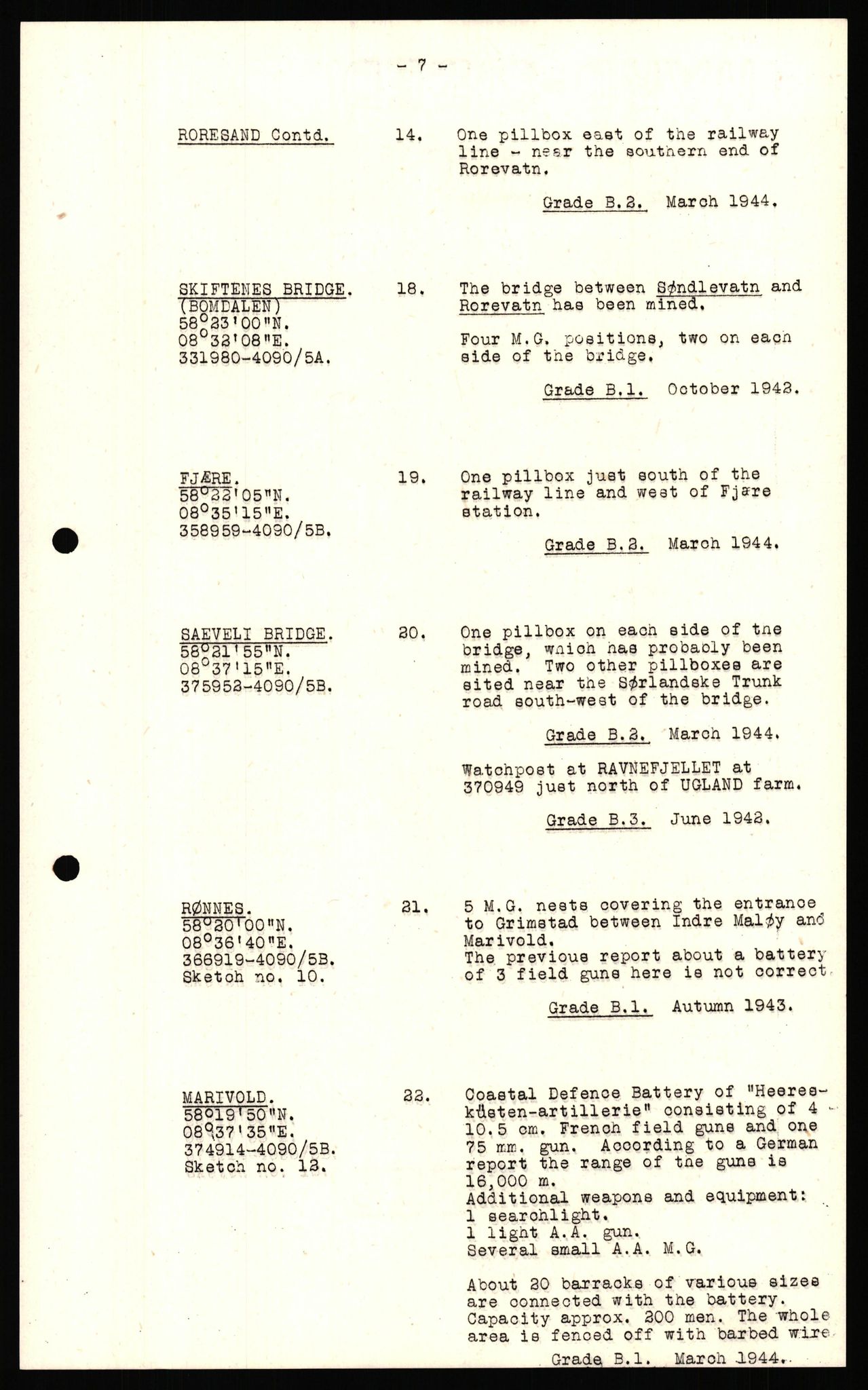 Forsvaret, Forsvarets overkommando II, AV/RA-RAFA-3915/D/Dd/L0002: Aust-Agder fylke, 1942-1944, p. 75