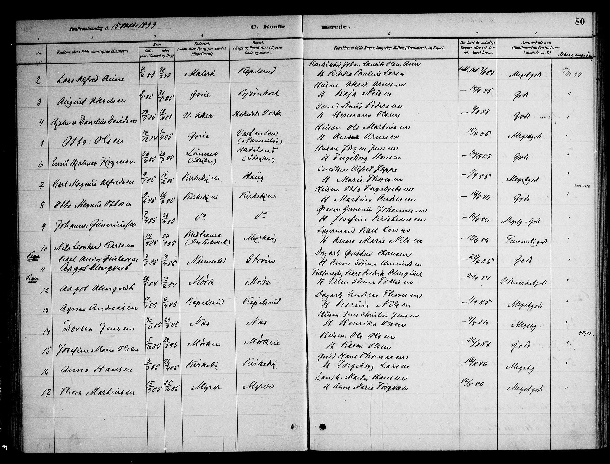 Nittedal prestekontor Kirkebøker, AV/SAO-A-10365a/F/Fb/L0001: Parish register (official) no. II 1, 1879-1901, p. 80