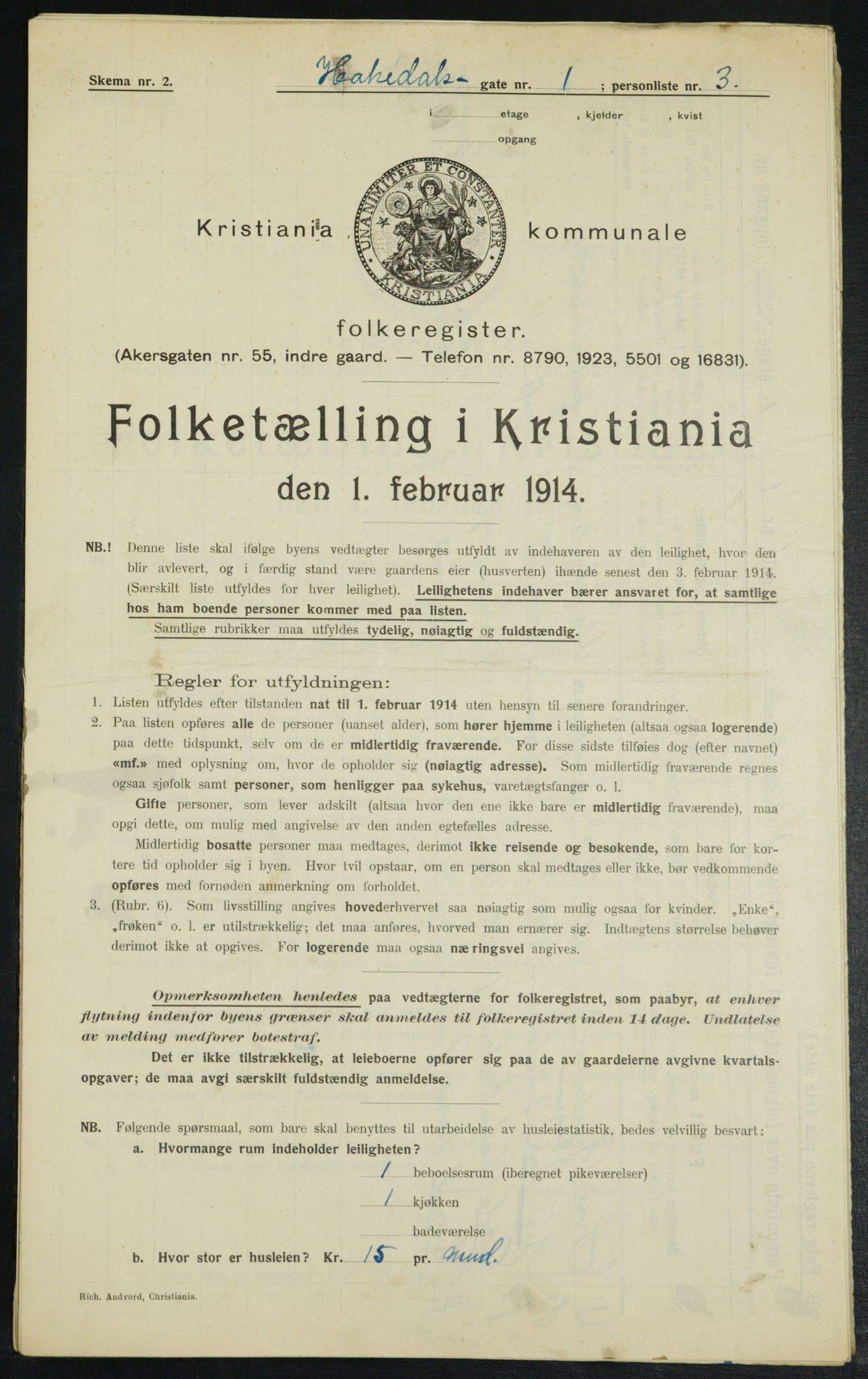 OBA, Municipal Census 1914 for Kristiania, 1914, p. 34070