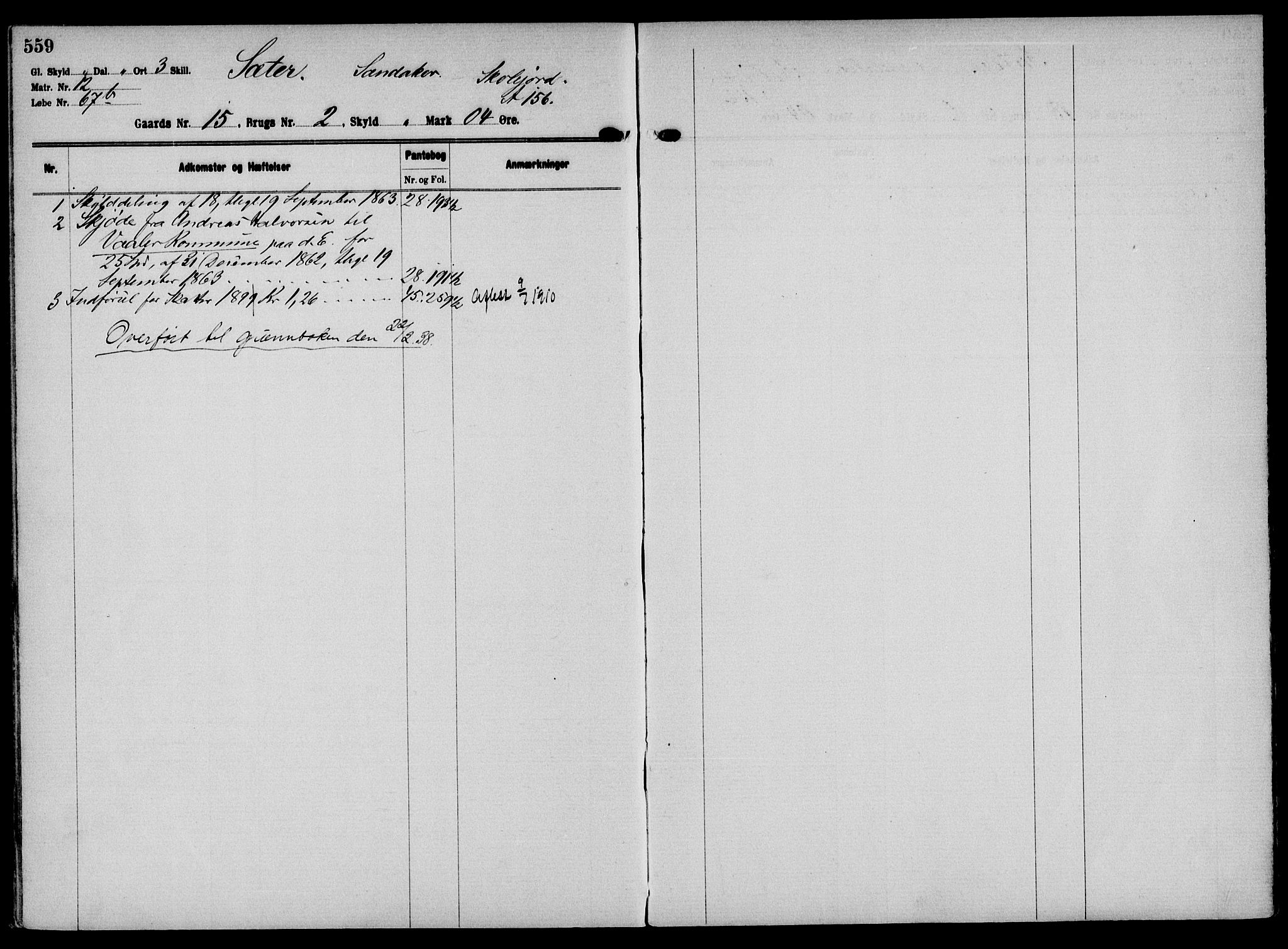 Solør tingrett, AV/SAH-TING-008/H/Ha/Hak/L0001: Mortgage register no. I, 1900-1935, p. 559