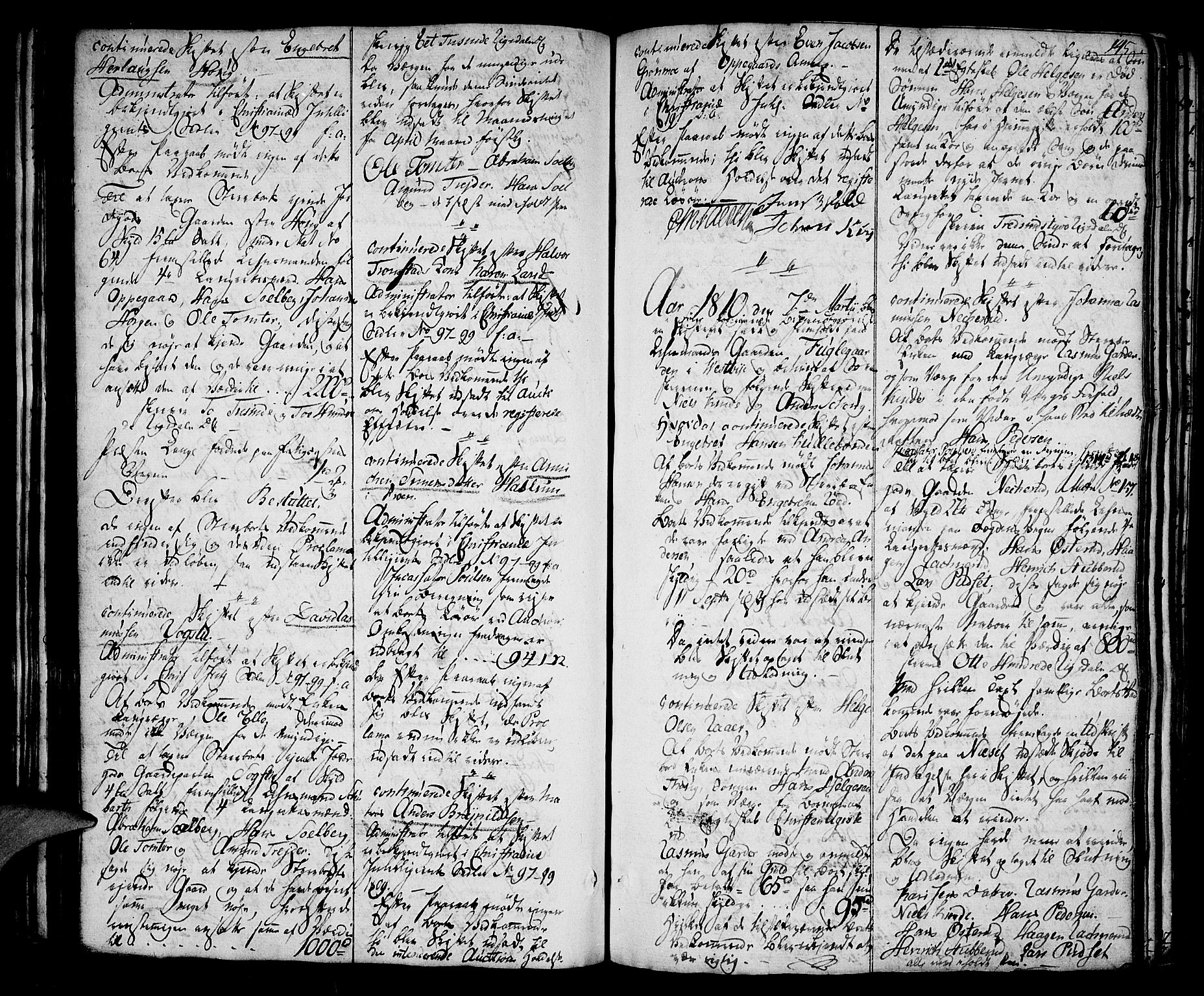 Follo sorenskriveri, AV/SAO-A-10274/H/Hb/L0014a: Skifteprotokoll, 1804-1816, p. 144b-145a