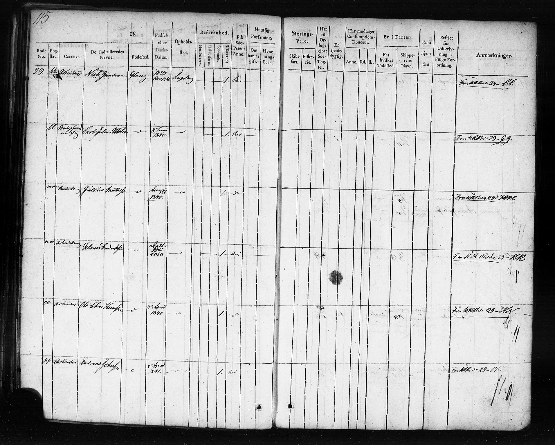 Fredrikstad mønstringskontor, AV/SAO-A-10569b/F/Fb/L0002: Rulle, 1819, p. 123