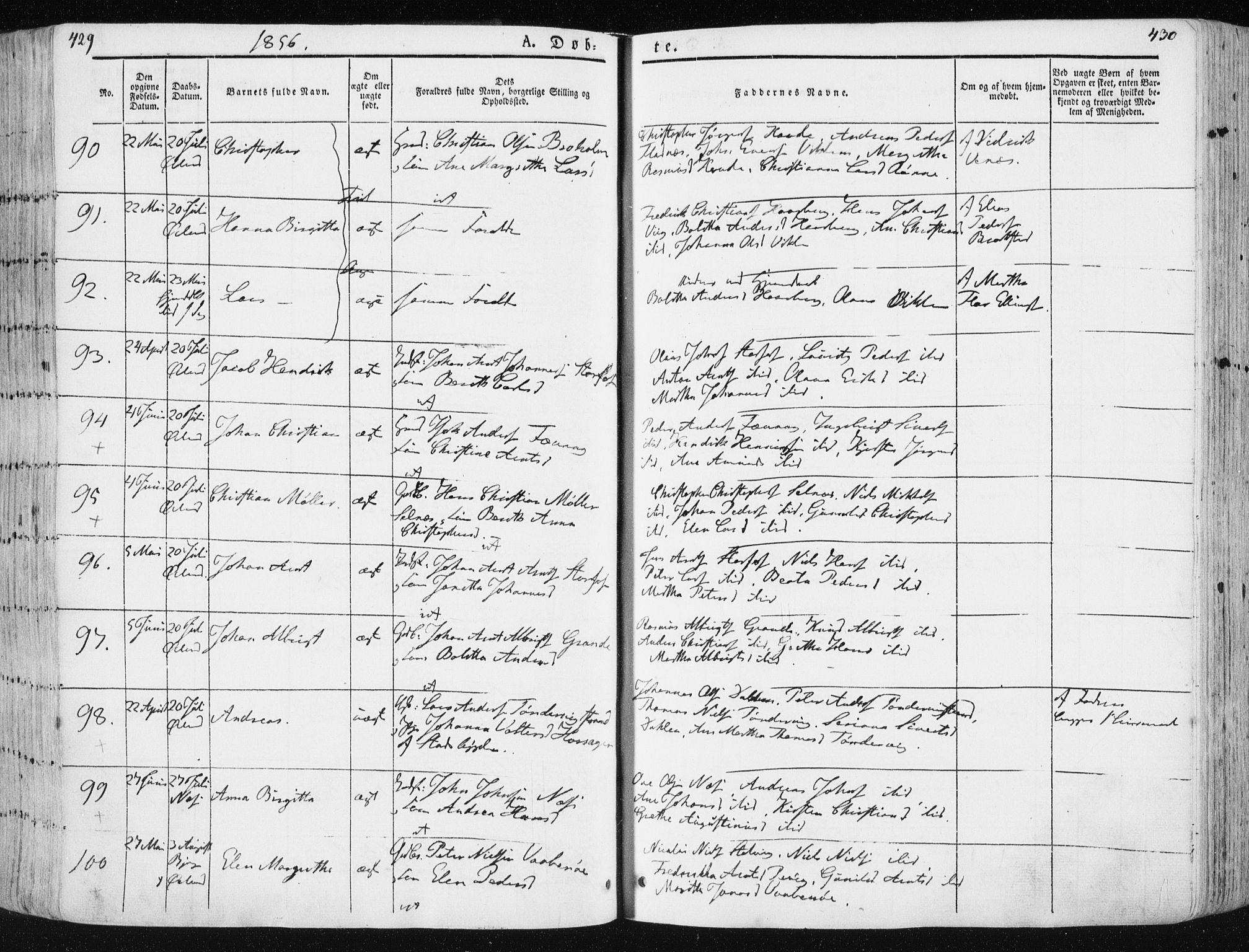 Ministerialprotokoller, klokkerbøker og fødselsregistre - Sør-Trøndelag, SAT/A-1456/659/L0736: Parish register (official) no. 659A06, 1842-1856, p. 429-430