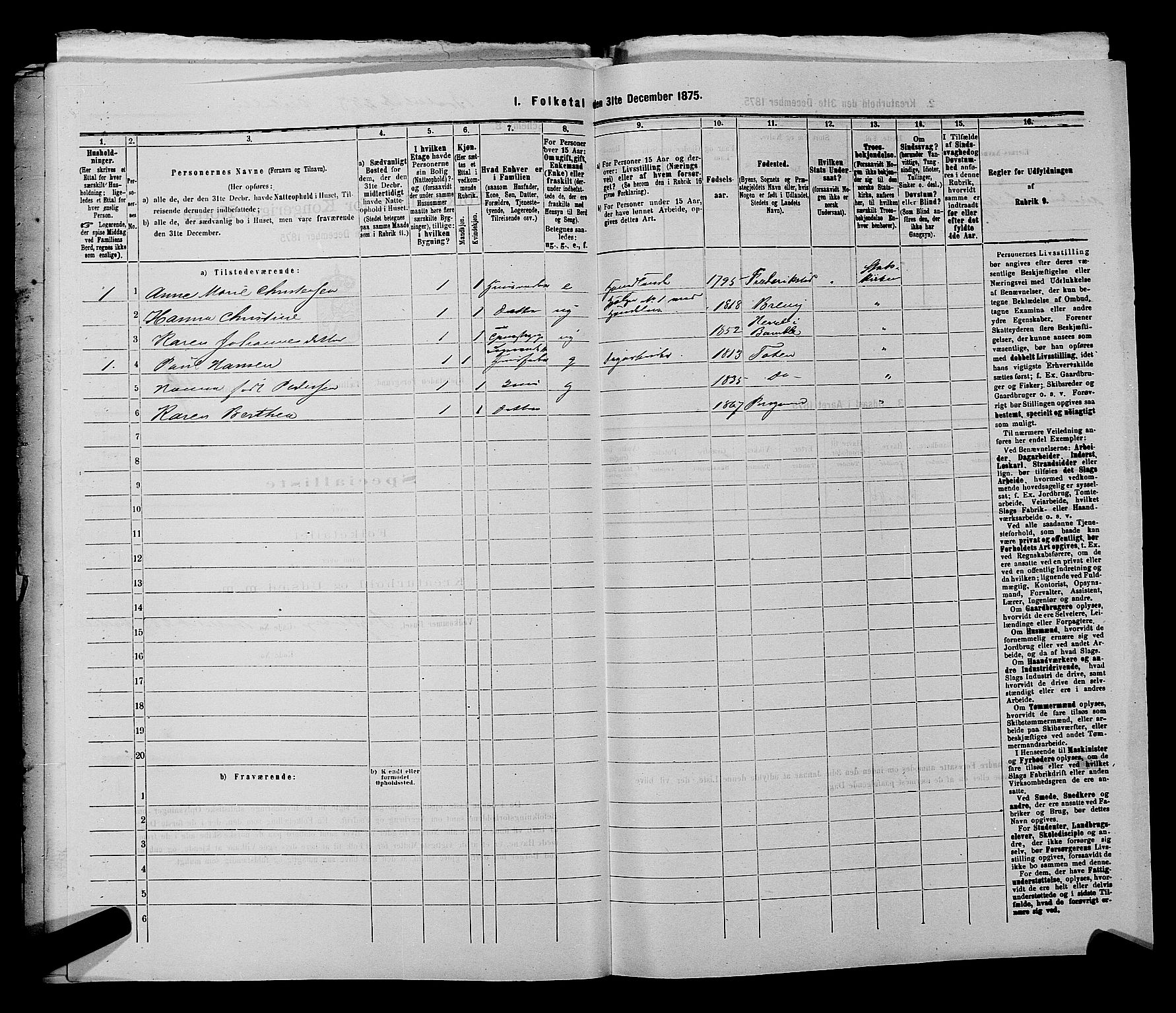 SAKO, 1875 census for 0805P Porsgrunn, 1875, p. 254