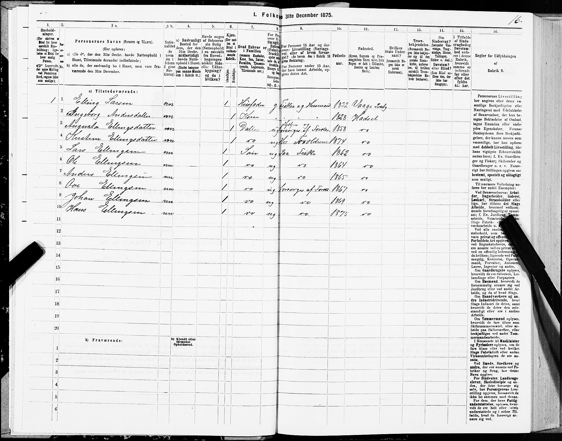 SAT, 1875 census for 1866P Hadsel, 1875, p. 1016