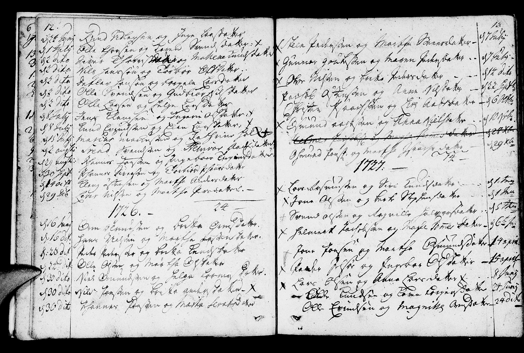 Jelsa sokneprestkontor, SAST/A-101842/01/IV: Parish register (official) no. A 1, 1695-1737, p. 12-13