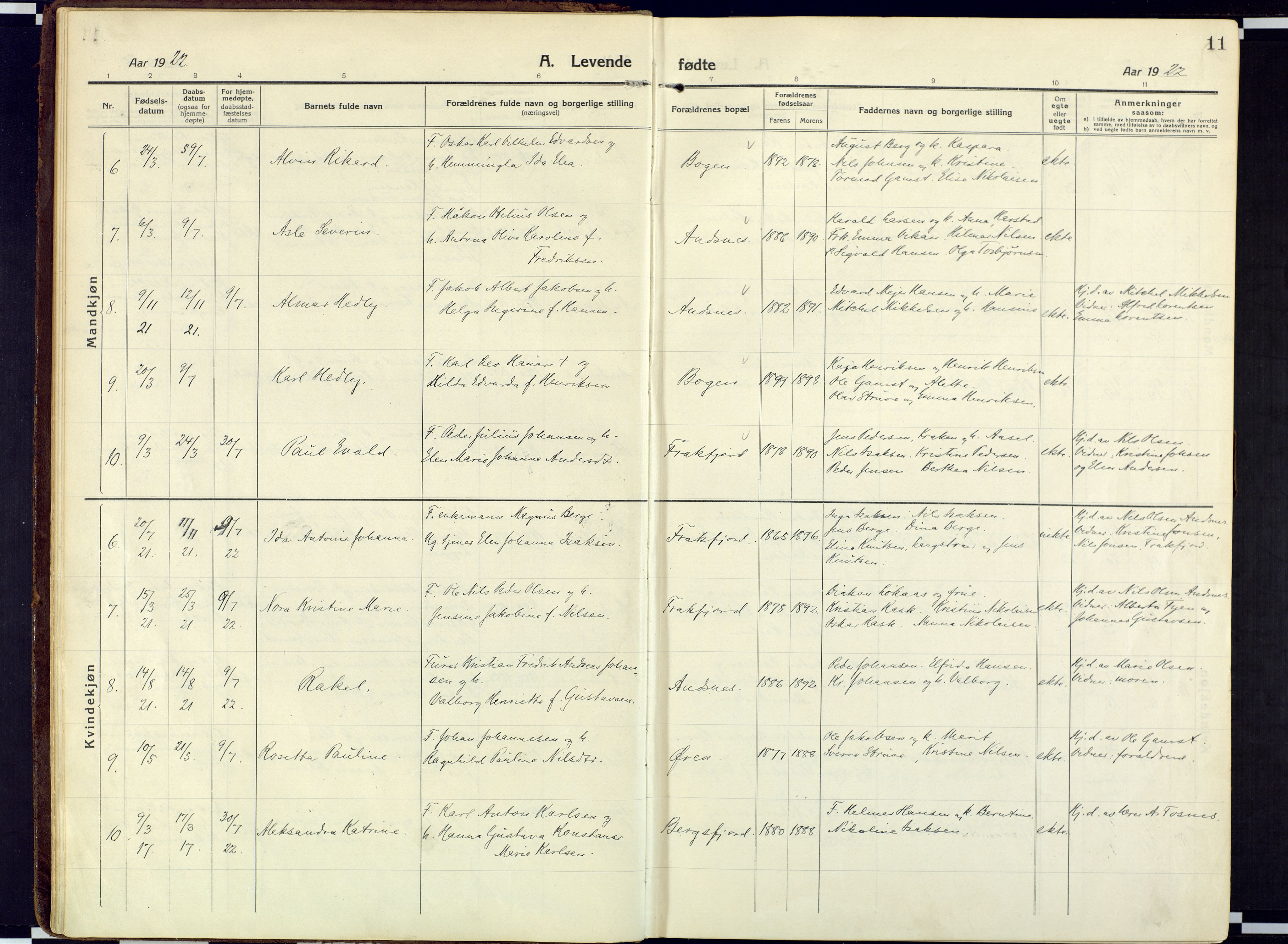 Loppa sokneprestkontor, SATØ/S-1339/H/Ha/L0013kirke: Parish register (official) no. 13, 1920-1932, p. 11