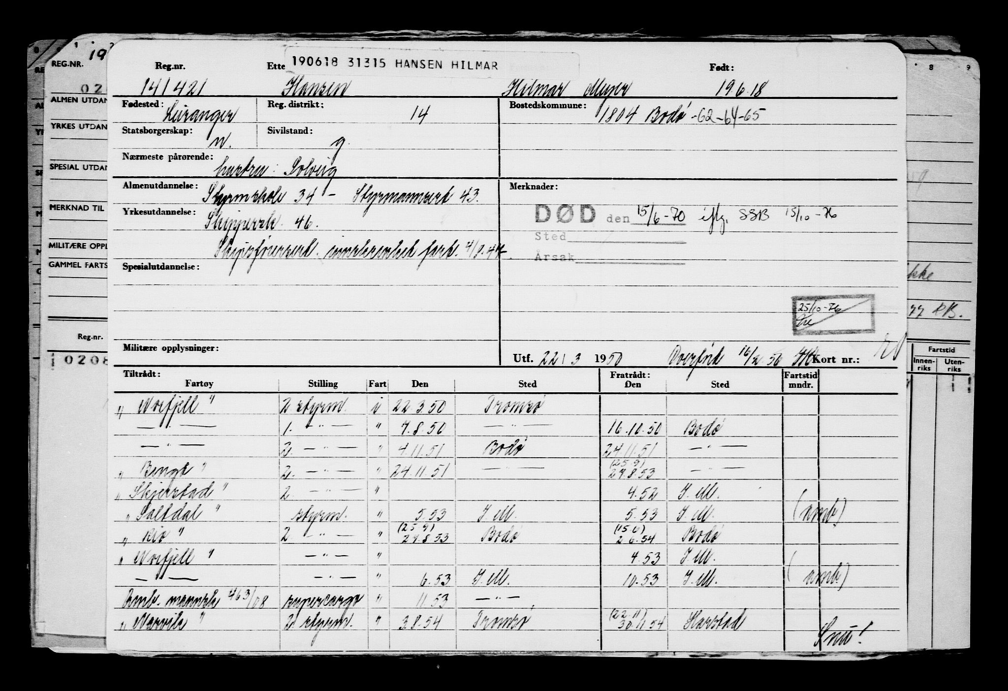 Direktoratet for sjømenn, AV/RA-S-3545/G/Gb/L0159: Hovedkort, 1918, p. 422