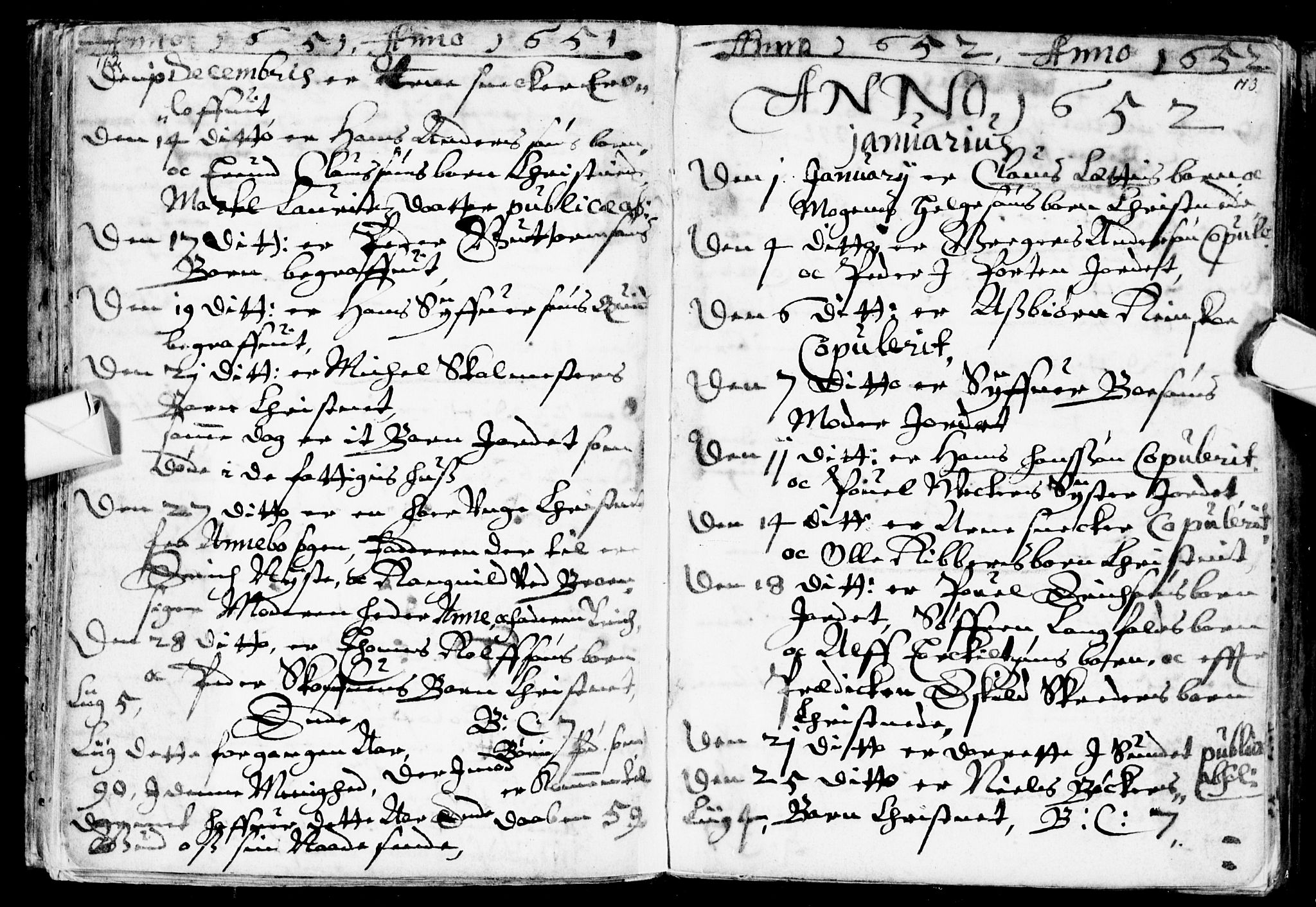 Bragernes kirkebøker, AV/SAKO-A-6/F/Fa/L0001: Parish register (official) no. I 1, 1634-1662, p. 112-113