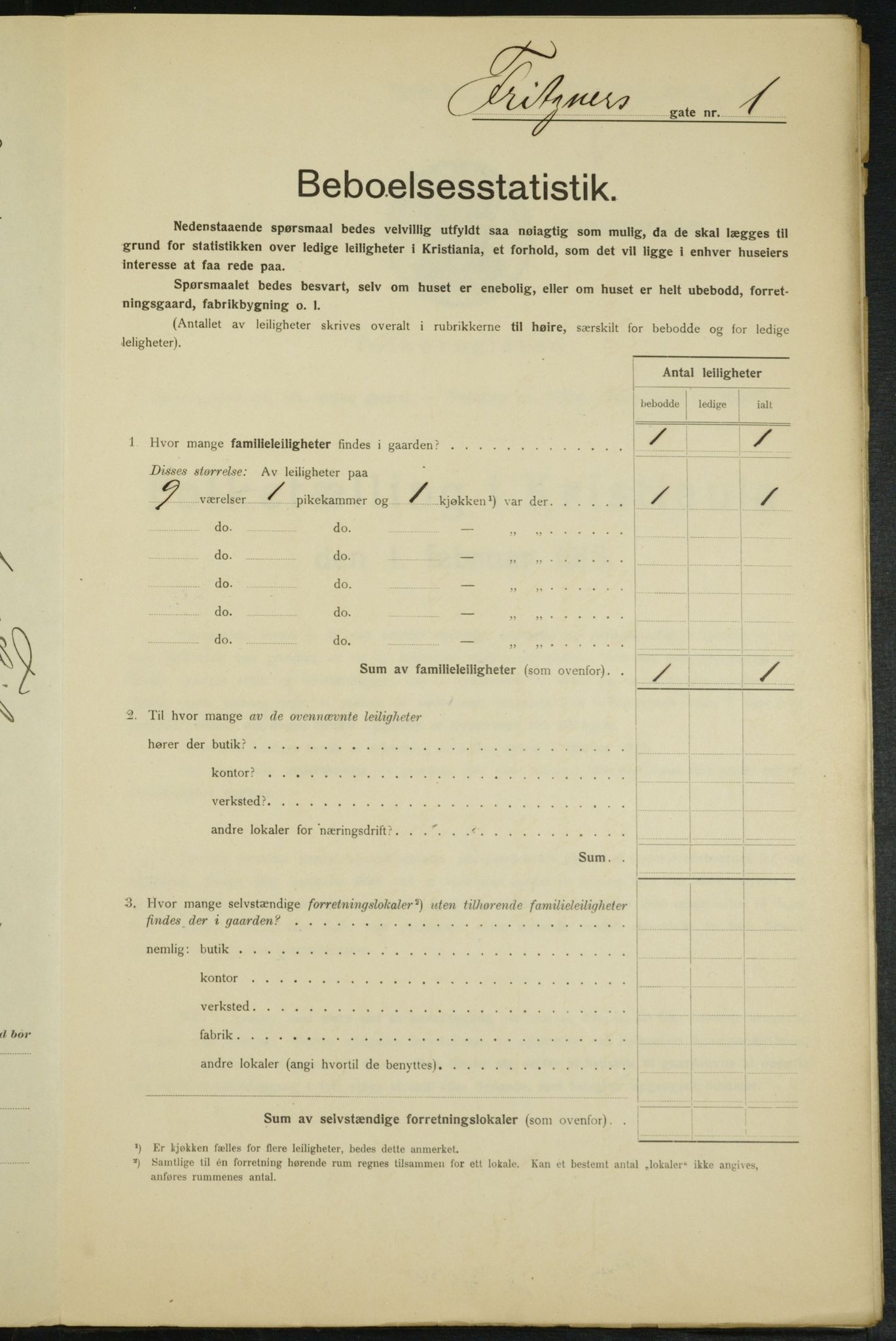 OBA, Municipal Census 1915 for Kristiania, 1915, p. 26726