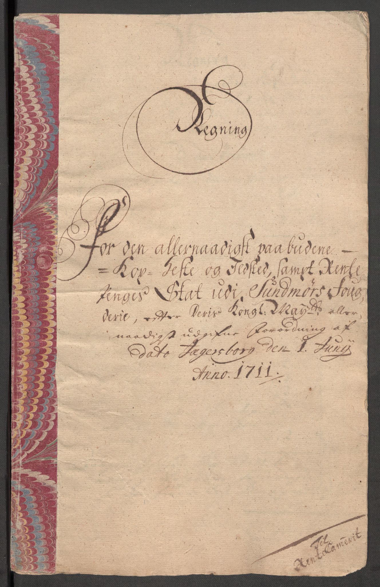 Rentekammeret inntil 1814, Reviderte regnskaper, Fogderegnskap, AV/RA-EA-4092/R54/L3564: Fogderegnskap Sunnmøre, 1711, p. 390