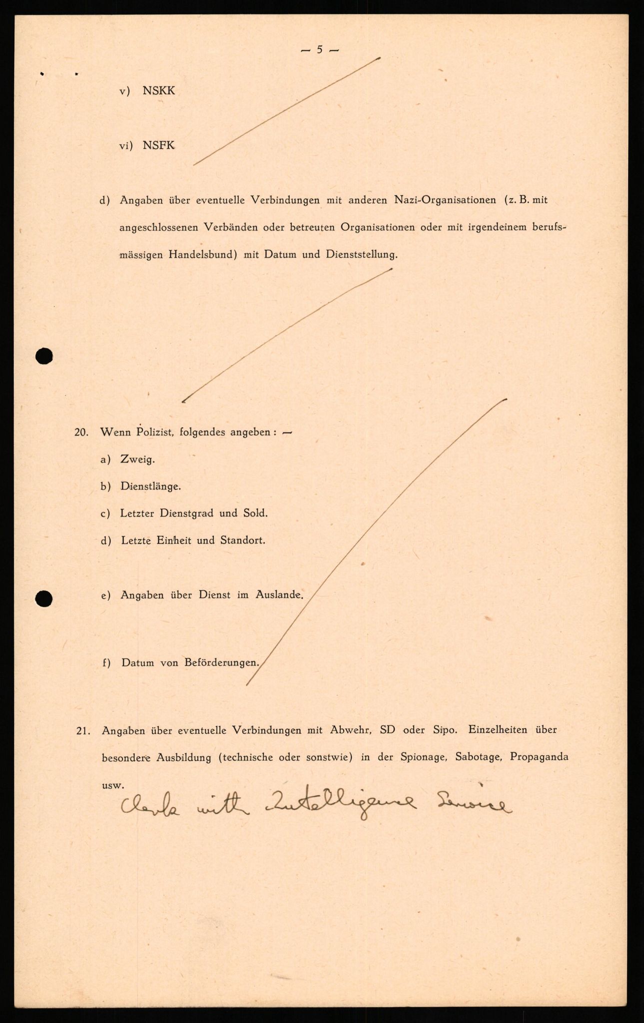 Forsvaret, Forsvarets overkommando II, RA/RAFA-3915/D/Db/L0028: CI Questionaires. Tyske okkupasjonsstyrker i Norge. Tyskere., 1945-1946, p. 479