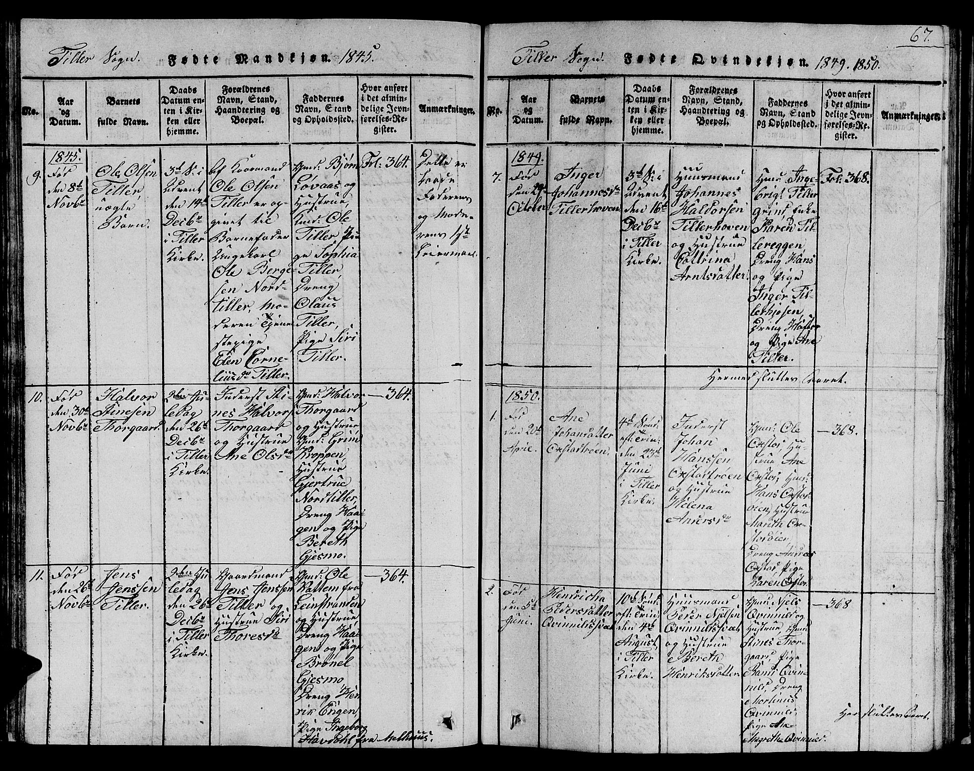 Ministerialprotokoller, klokkerbøker og fødselsregistre - Sør-Trøndelag, SAT/A-1456/621/L0458: Parish register (copy) no. 621C01, 1816-1865, p. 67