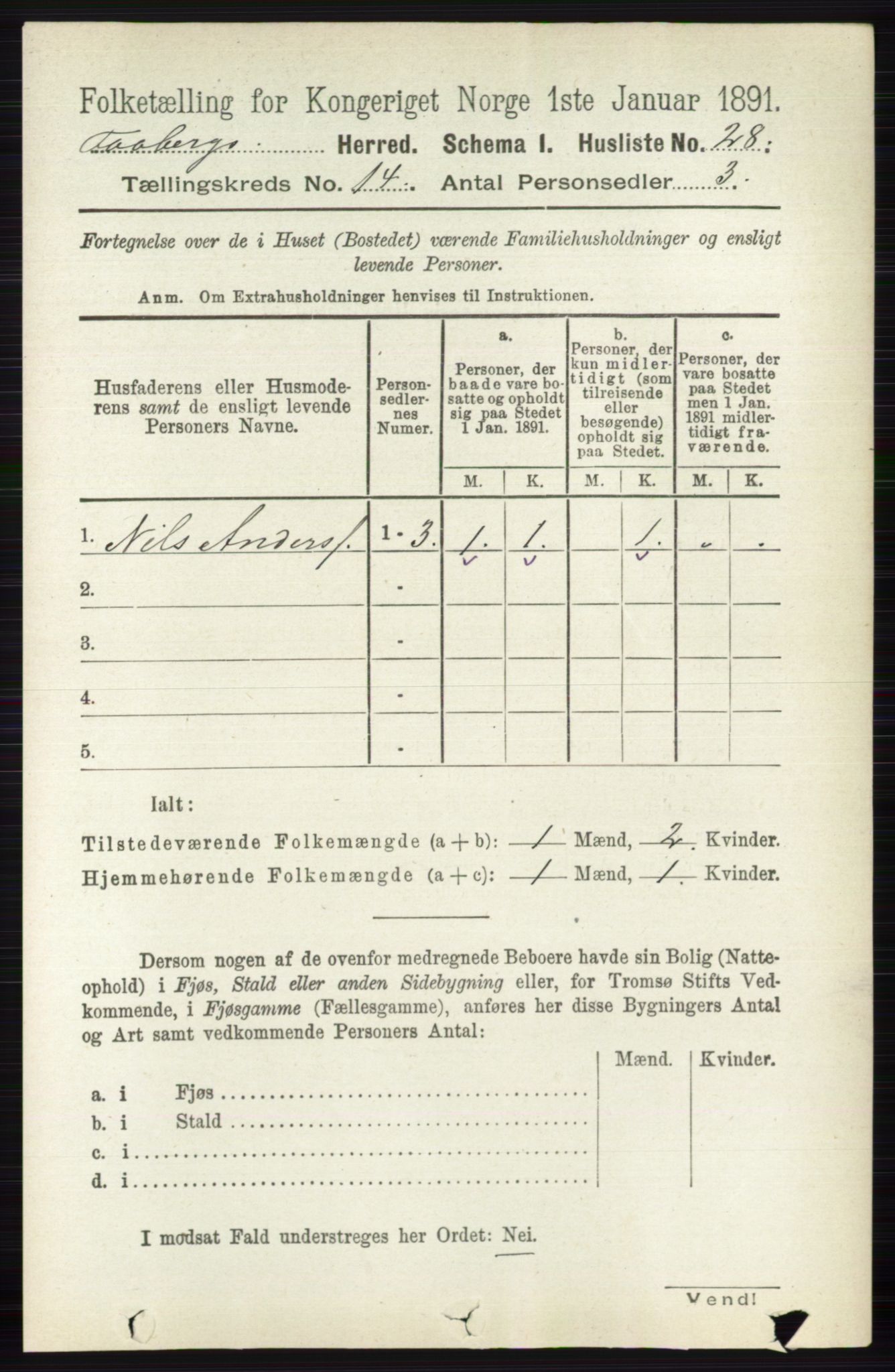 RA, 1891 census for 0524 Fåberg, 1891, p. 5650