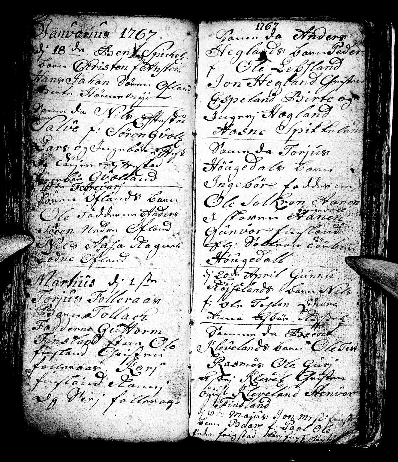 Bjelland sokneprestkontor, SAK/1111-0005/F/Fb/Fbb/L0001: Parish register (copy) no. B 1, 1732-1782, p. 82
