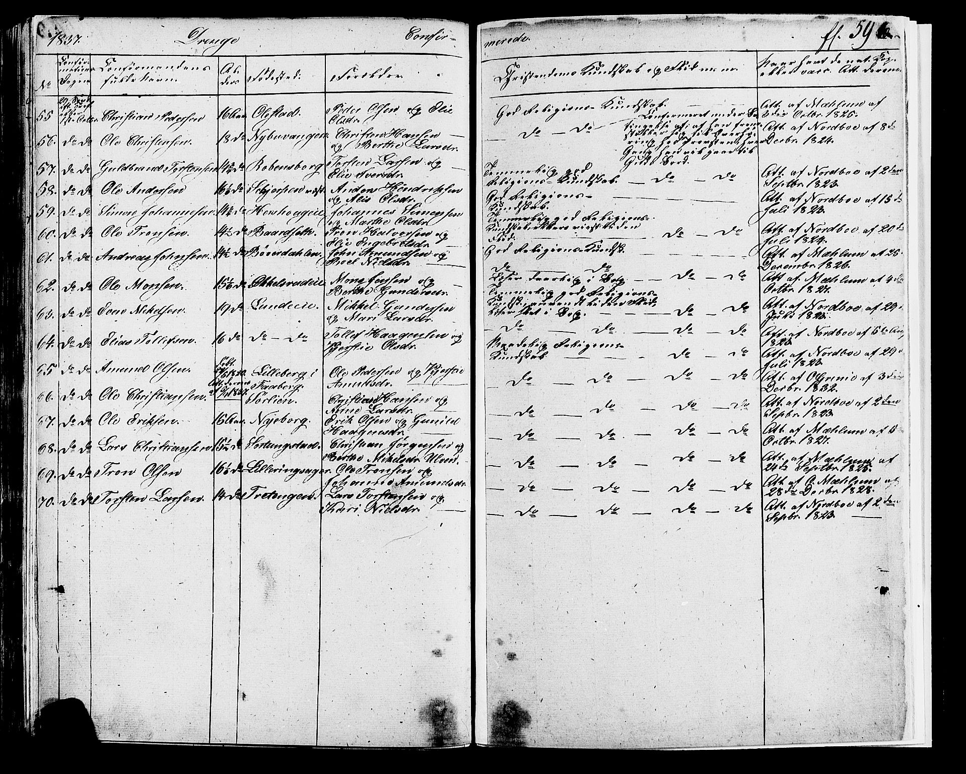 Ringsaker prestekontor, AV/SAH-PREST-014/K/Ka/L0007: Parish register (official) no. 7B, 1826-1837, p. 596