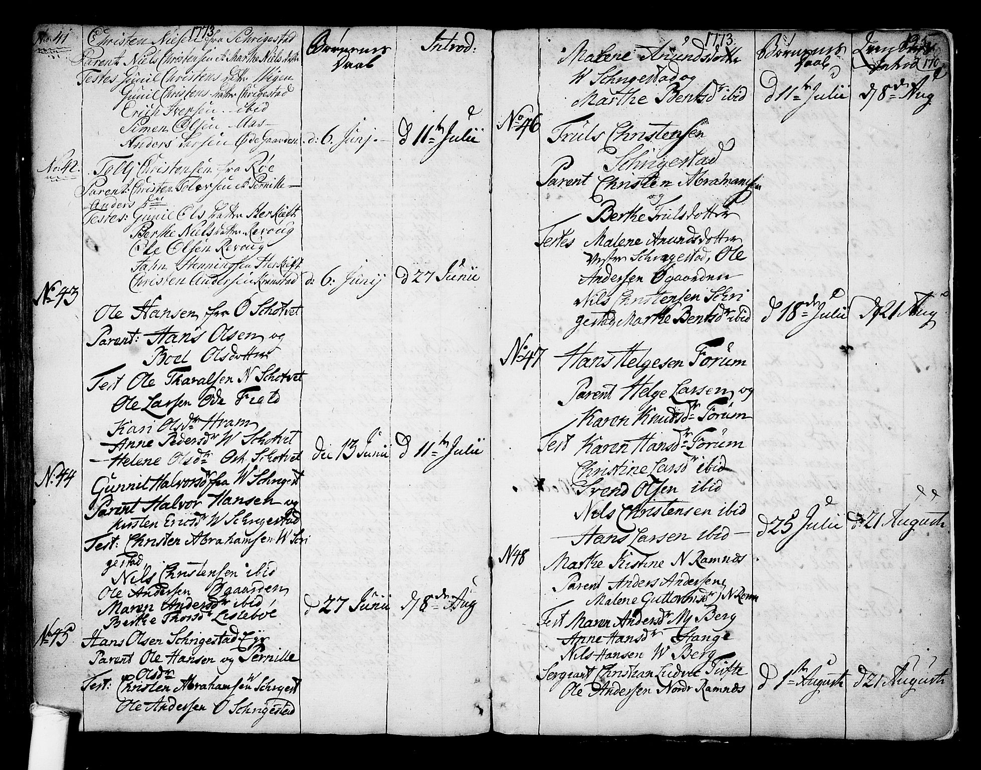 Ramnes kirkebøker, AV/SAKO-A-314/F/Fa/L0001: Parish register (official) no. I 1, 1732-1774, p. 195