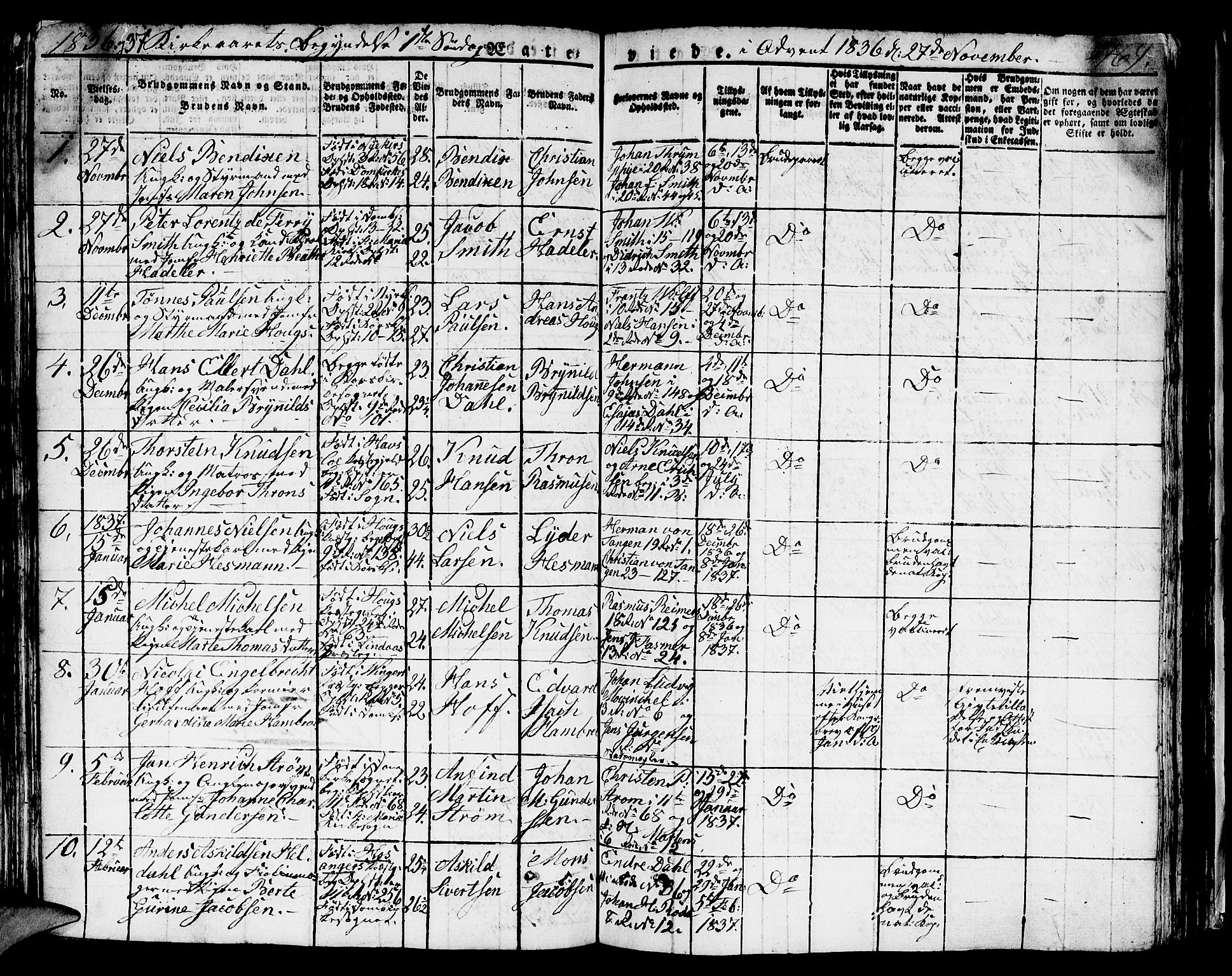 Domkirken sokneprestembete, SAB/A-74801/H/Hab/L0002: Parish register (copy) no. A 2, 1821-1839, p. 469