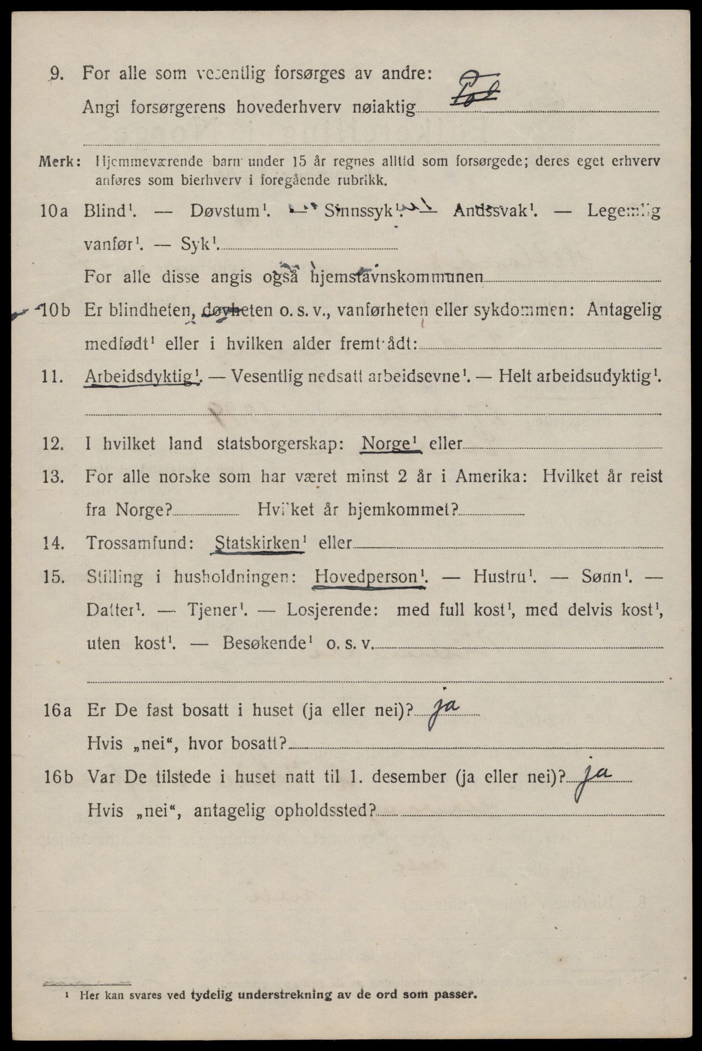 SAST, 1920 census for Hetland, 1920, p. 13894