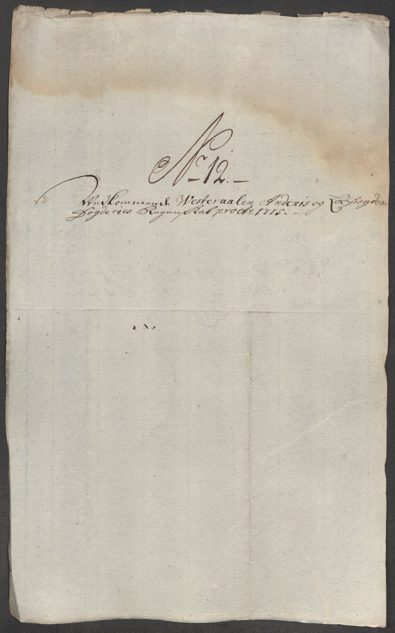 Rentekammeret inntil 1814, Reviderte regnskaper, Fogderegnskap, AV/RA-EA-4092/R67/L4681: Fogderegnskap Vesterålen, Andenes og Lofoten, 1715, p. 99