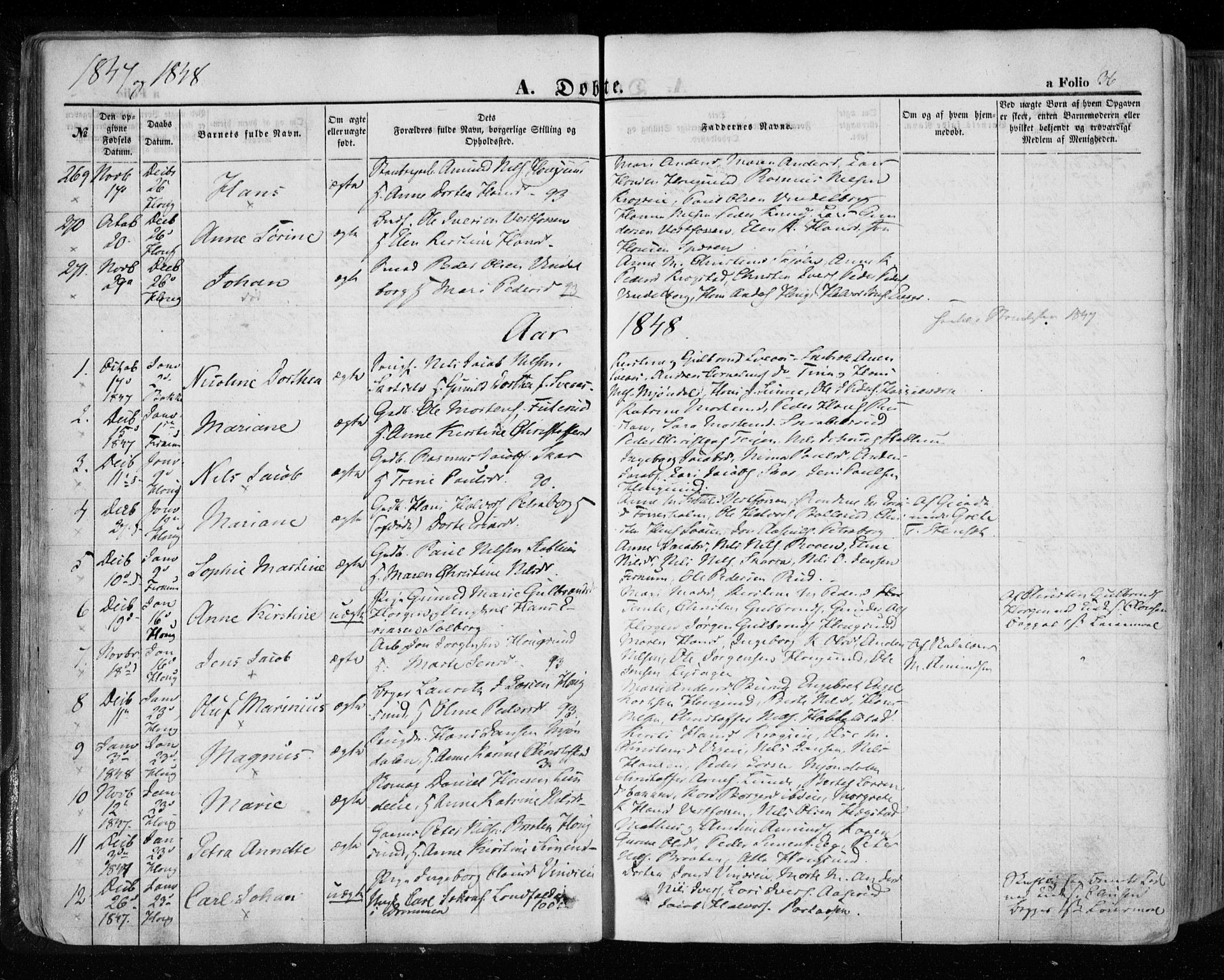 Eiker kirkebøker, SAKO/A-4/F/Fa/L0014: Parish register (official) no. I 14, 1846-1854, p. 36