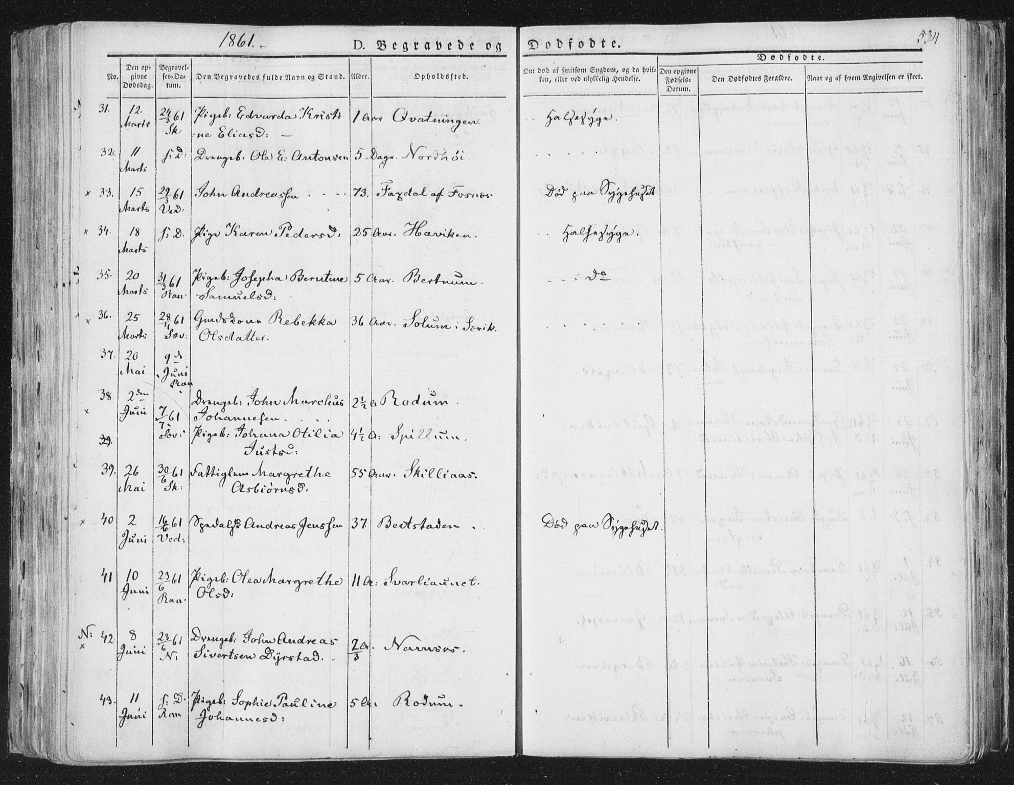 Ministerialprotokoller, klokkerbøker og fødselsregistre - Nord-Trøndelag, SAT/A-1458/764/L0552: Parish register (official) no. 764A07b, 1824-1865, p. 534