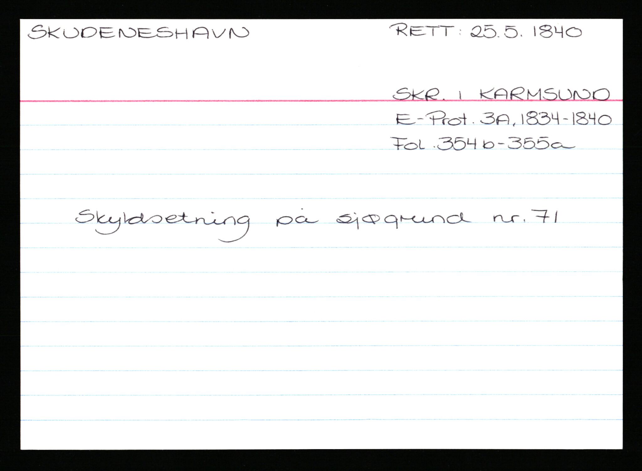 Statsarkivet i Stavanger, AV/SAST-A-101971/03/Y/Ym/L0053: Åstedskort sortert etter gårdsnavn: Skudeneshavn - Solbjør, 1600-1950, p. 58