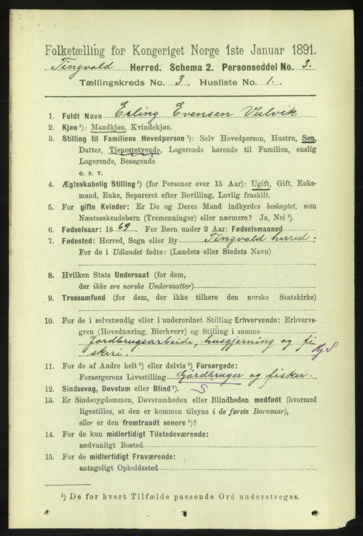 RA, 1891 census for 1560 Tingvoll, 1891, p. 990