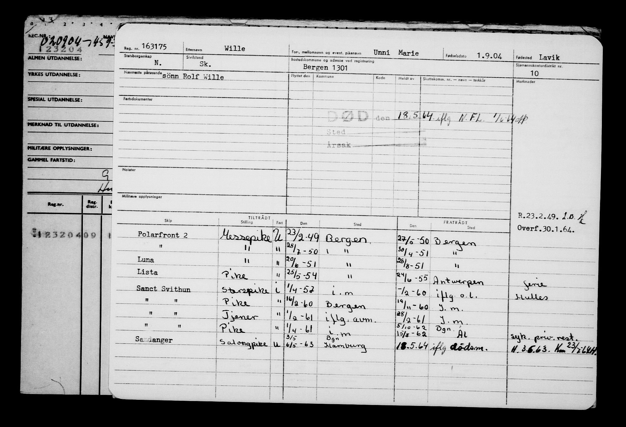 Direktoratet for sjømenn, AV/RA-S-3545/G/Gb/L0055: Hovedkort, 1904, p. 287