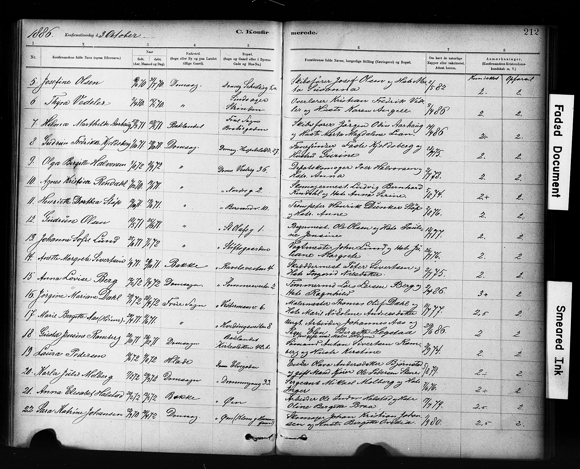 Ministerialprotokoller, klokkerbøker og fødselsregistre - Sør-Trøndelag, SAT/A-1456/601/L0071: Curate's parish register no. 601B04, 1882-1931, p. 212