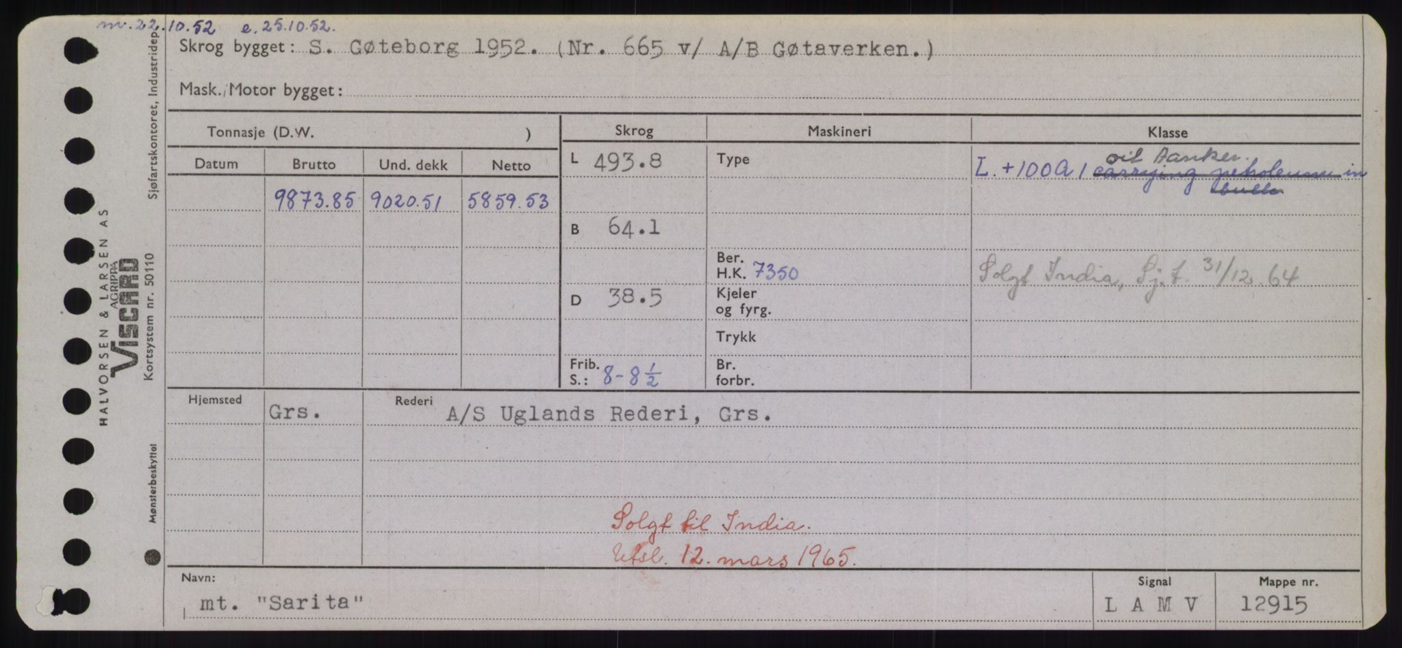 Sjøfartsdirektoratet med forløpere, Skipsmålingen, RA/S-1627/H/Hd/L0032: Fartøy, San-Seve, p. 197