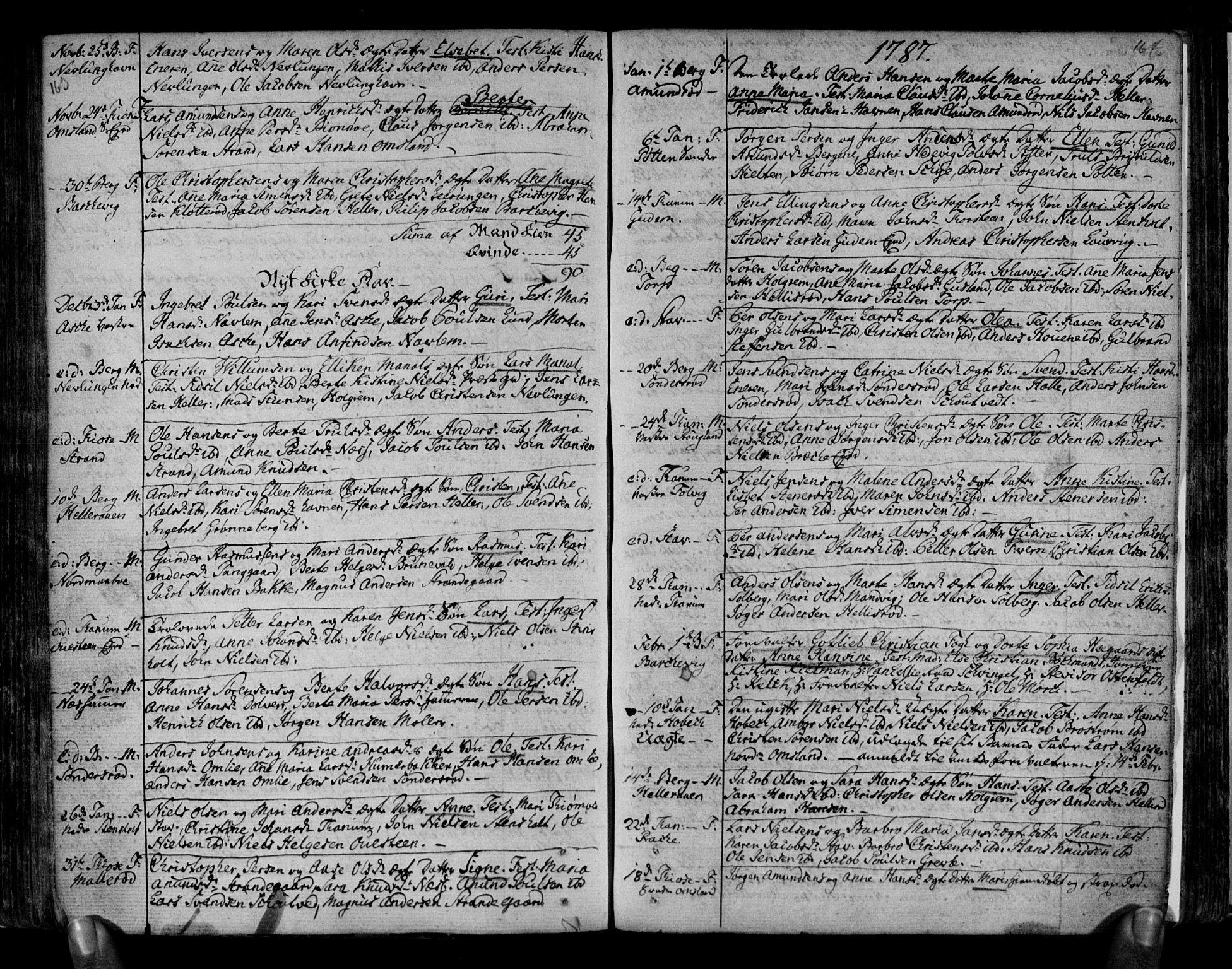 Brunlanes kirkebøker, AV/SAKO-A-342/F/Fa/L0001: Parish register (official) no. I 1, 1766-1801, p. 163-164