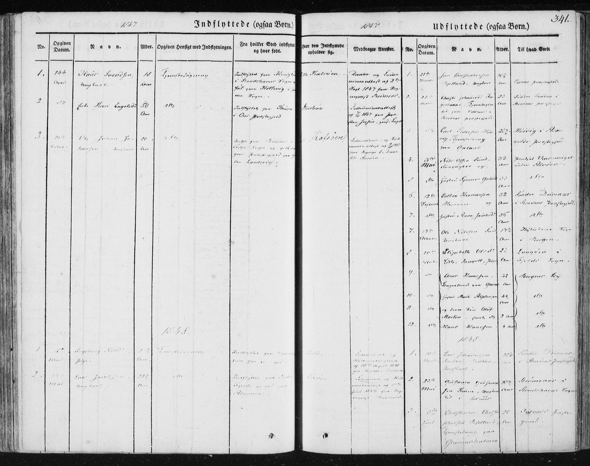 Sund sokneprestembete, SAB/A-99930: Parish register (official) no. A 13, 1835-1849, p. 341