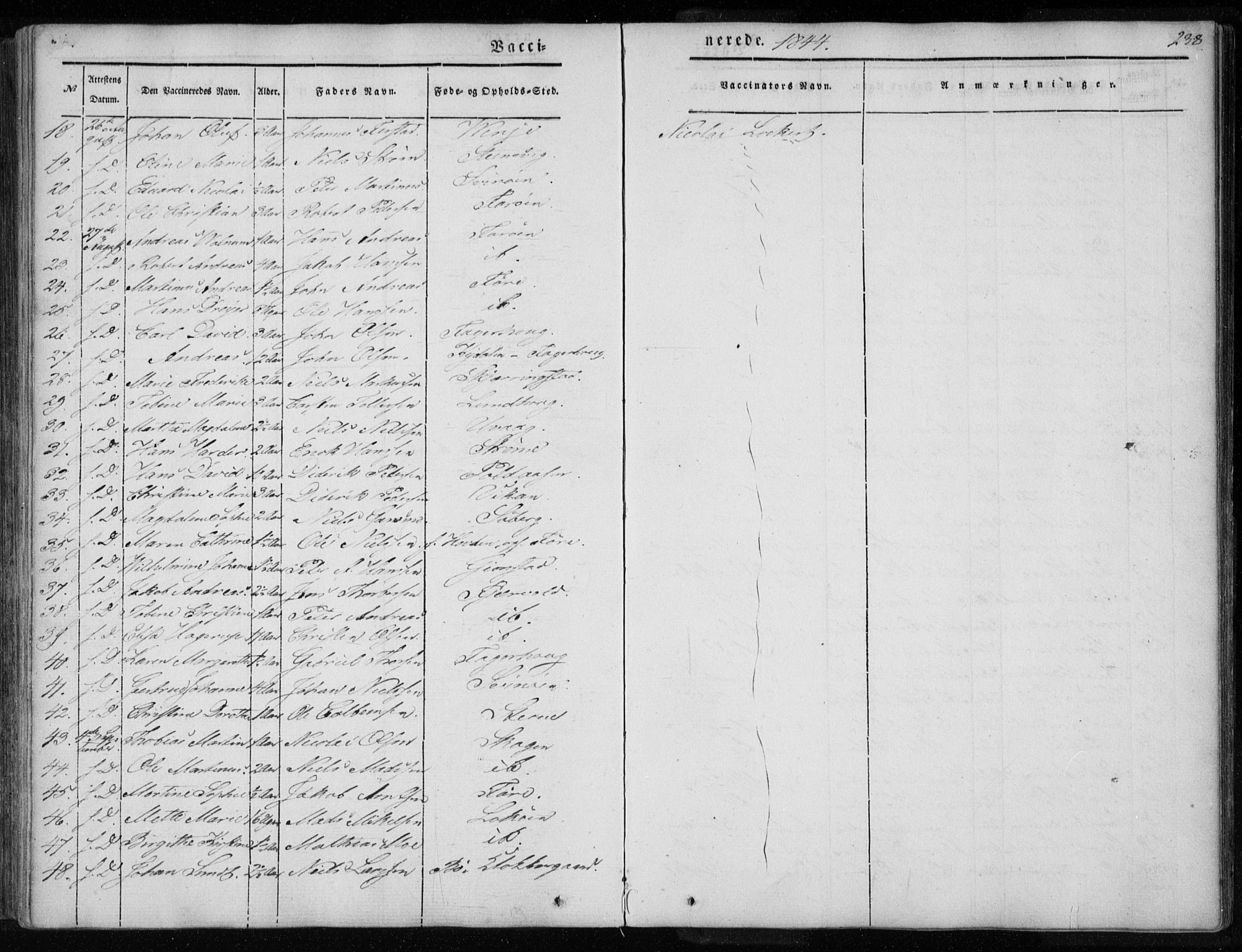 Ministerialprotokoller, klokkerbøker og fødselsregistre - Nordland, AV/SAT-A-1459/891/L1299: Parish register (official) no. 891A04, 1841-1856, p. 238