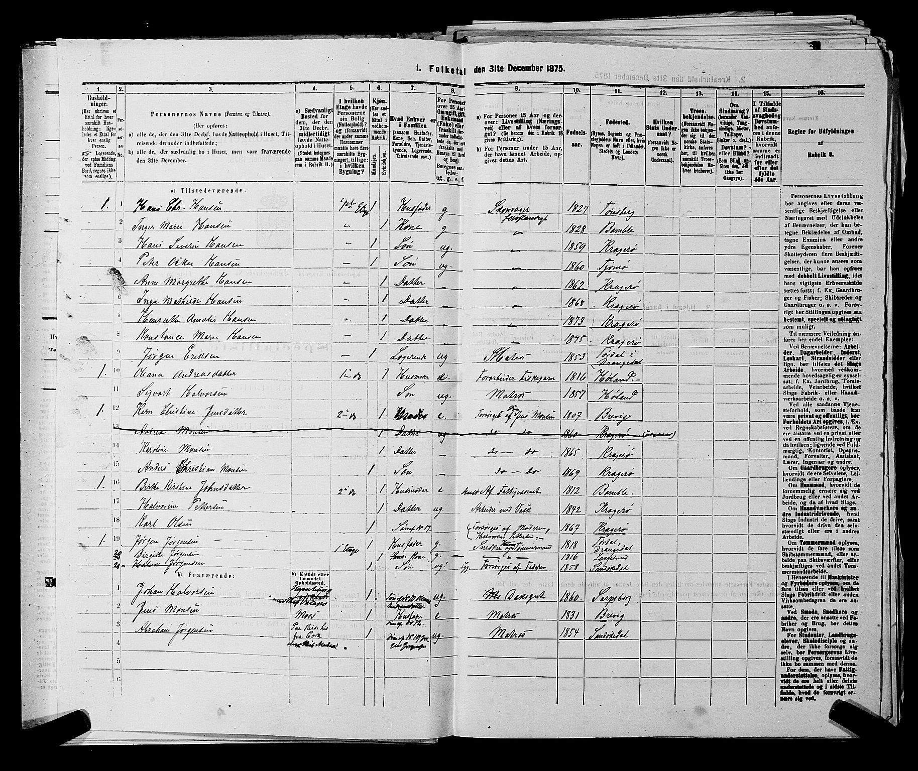 SAKO, 1875 census for 0801P Kragerø, 1875, p. 478