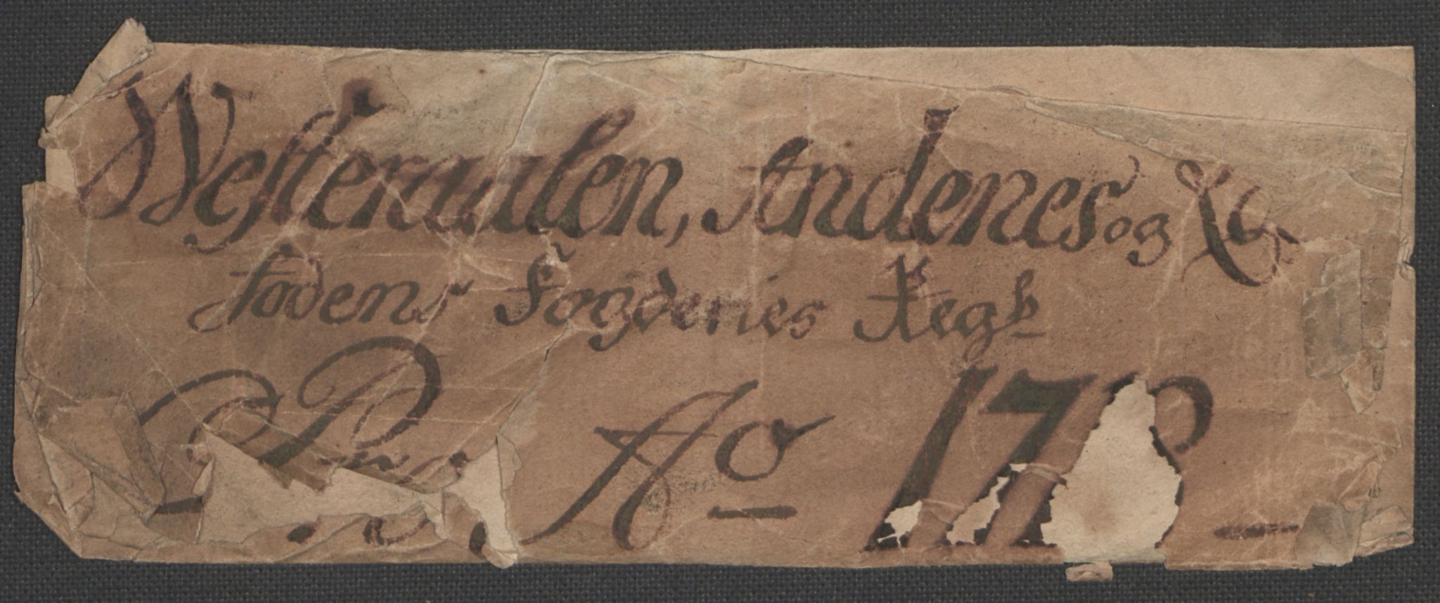 Rentekammeret inntil 1814, Reviderte regnskaper, Fogderegnskap, AV/RA-EA-4092/R67/L4683: Fogderegnskap Vesterålen, Andenes og Lofoten, 1717, p. 3