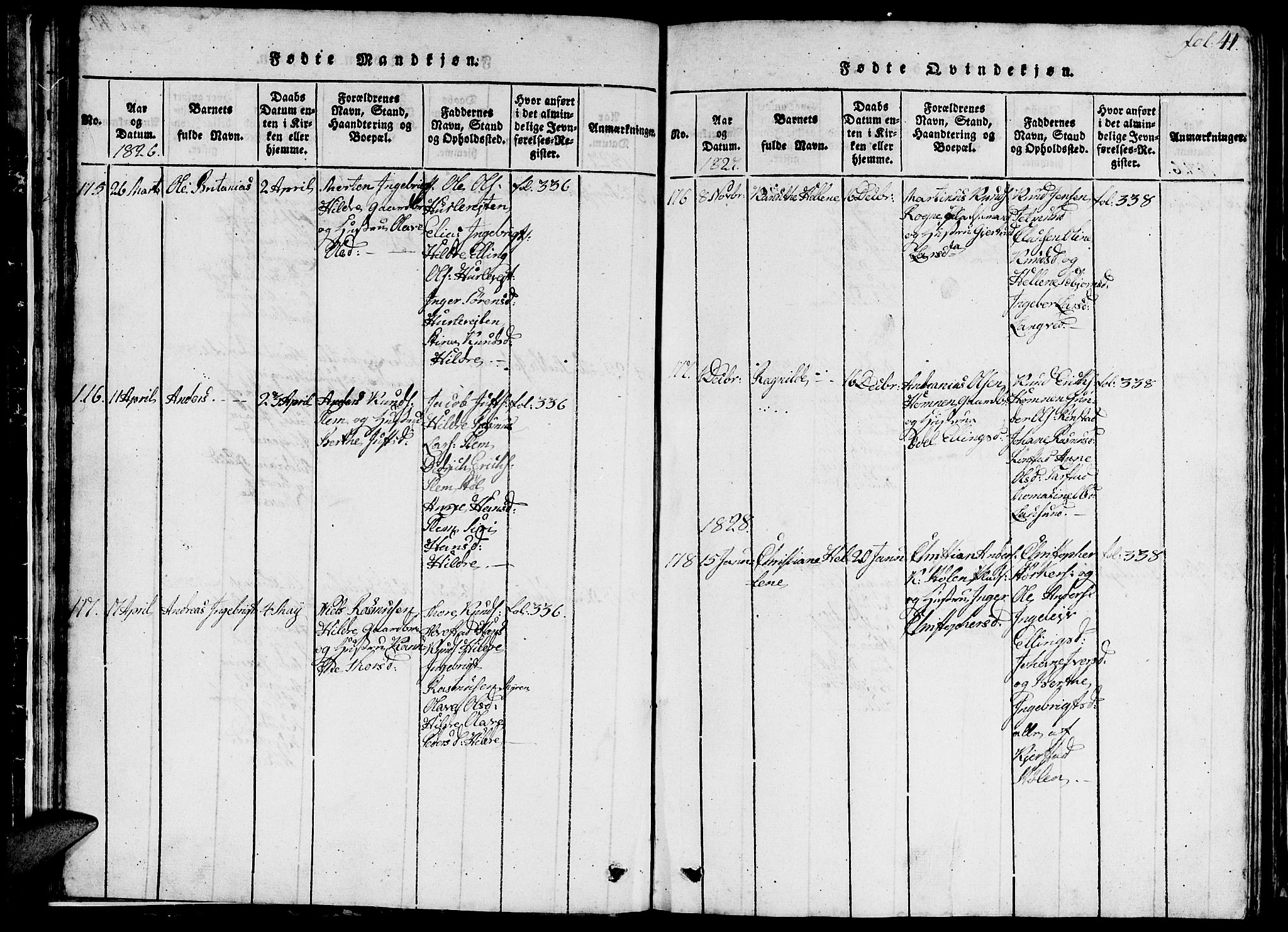 Ministerialprotokoller, klokkerbøker og fødselsregistre - Møre og Romsdal, AV/SAT-A-1454/536/L0506: Parish register (copy) no. 536C01, 1818-1859, p. 41