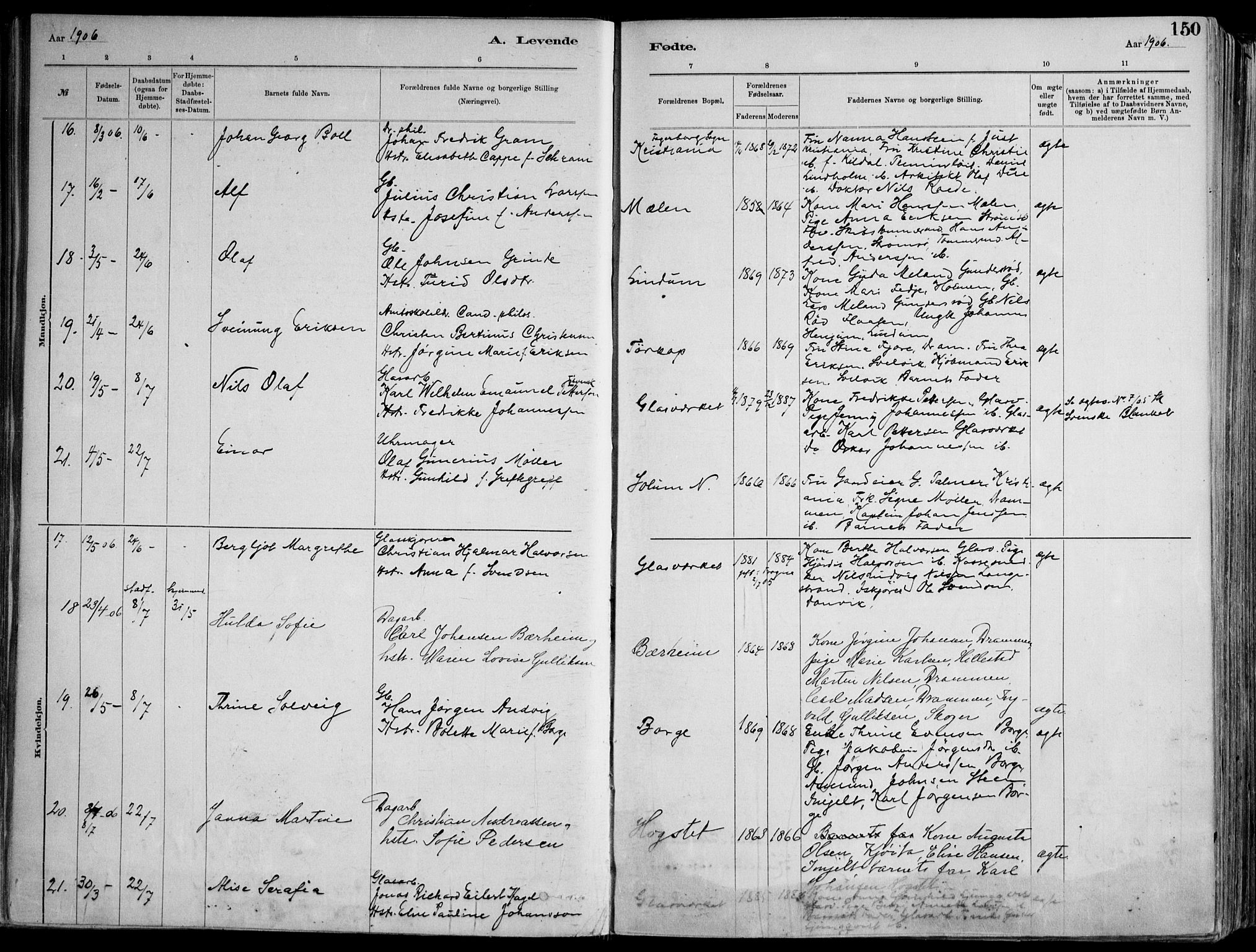 Skoger kirkebøker, AV/SAKO-A-59/F/Fa/L0006: Parish register (official) no. I 6, 1885-1910, p. 150